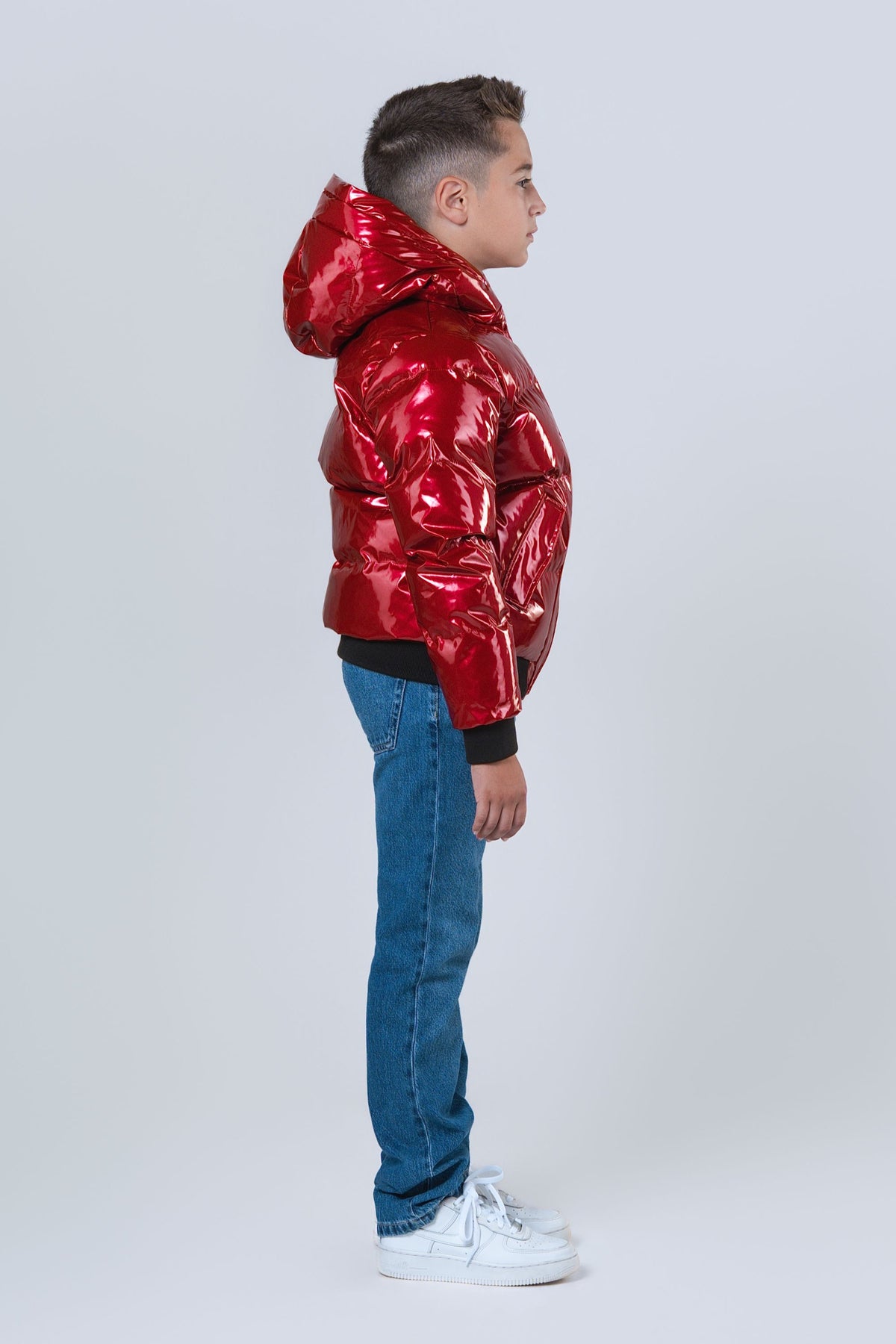 Kids' UNISEX Chickadee Coat - Glossy Red