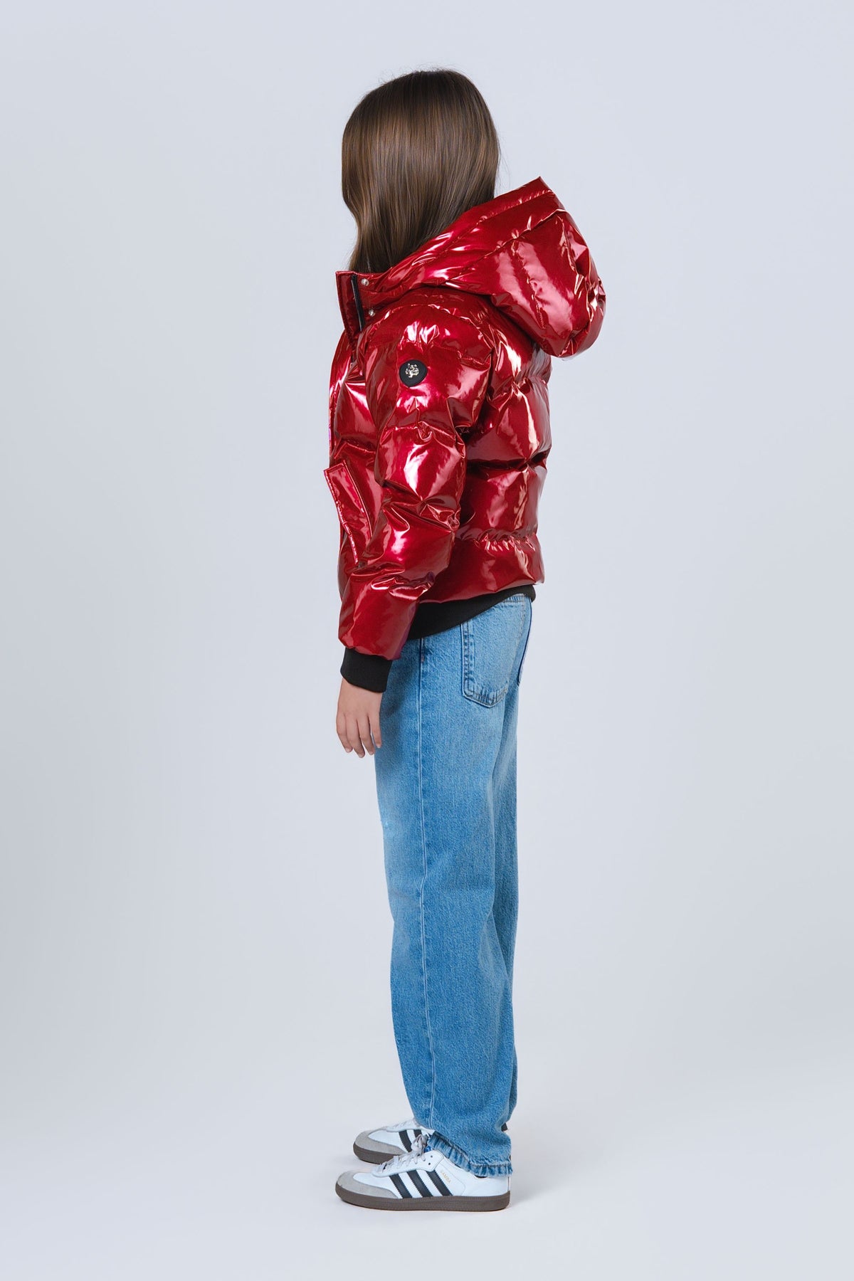 Kids' UNISEX Chickadee Coat - Glossy Red