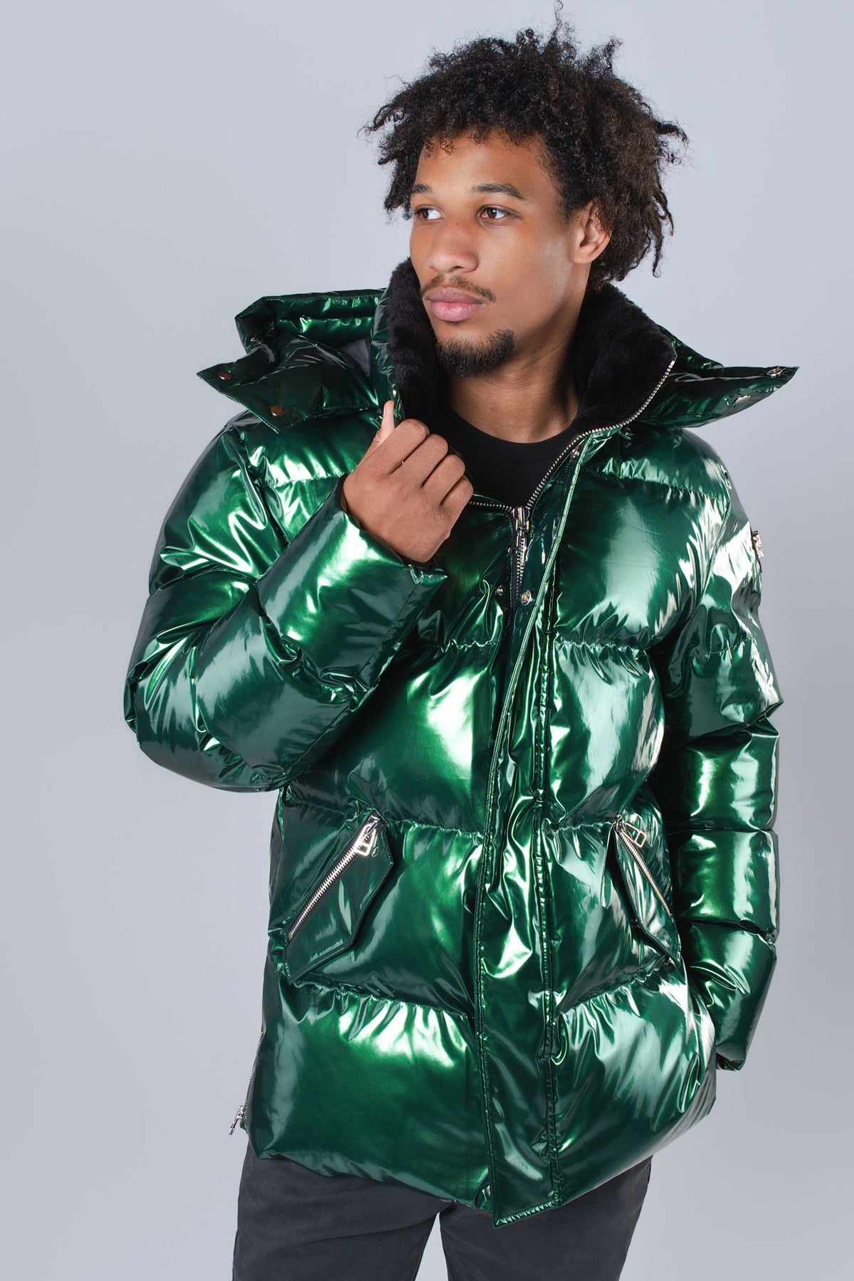 Men's Bumnester 3/4 Coat - Glossy Green