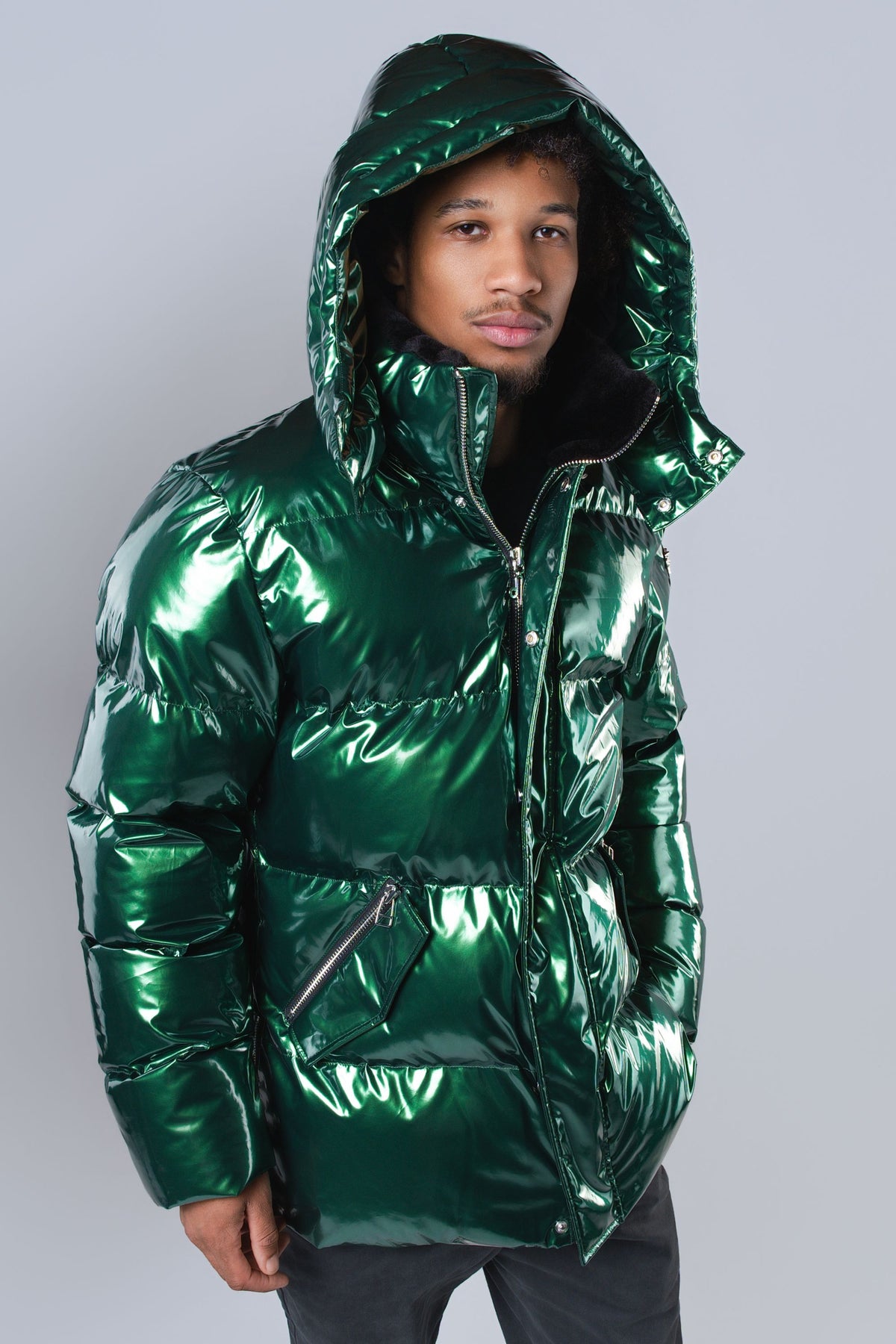 Men's Bumnester 3/4 Coat - Glossy Green