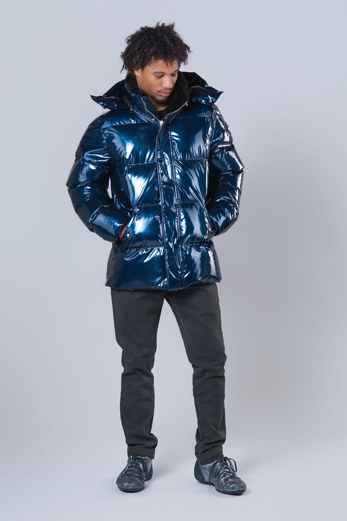 Men's Bumnester 3/4 Coat - Glossy Navy