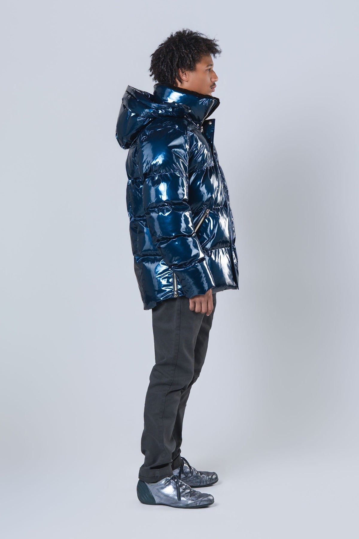 Men's Bumnester 3/4 Coat - Glossy Navy