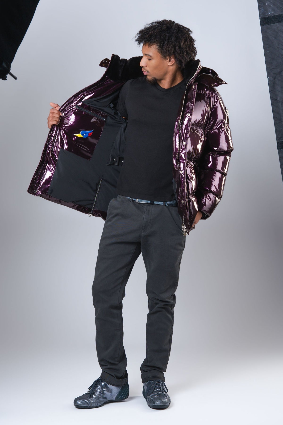 Men's Bumnester 3/4 Coat - Glossy Purple