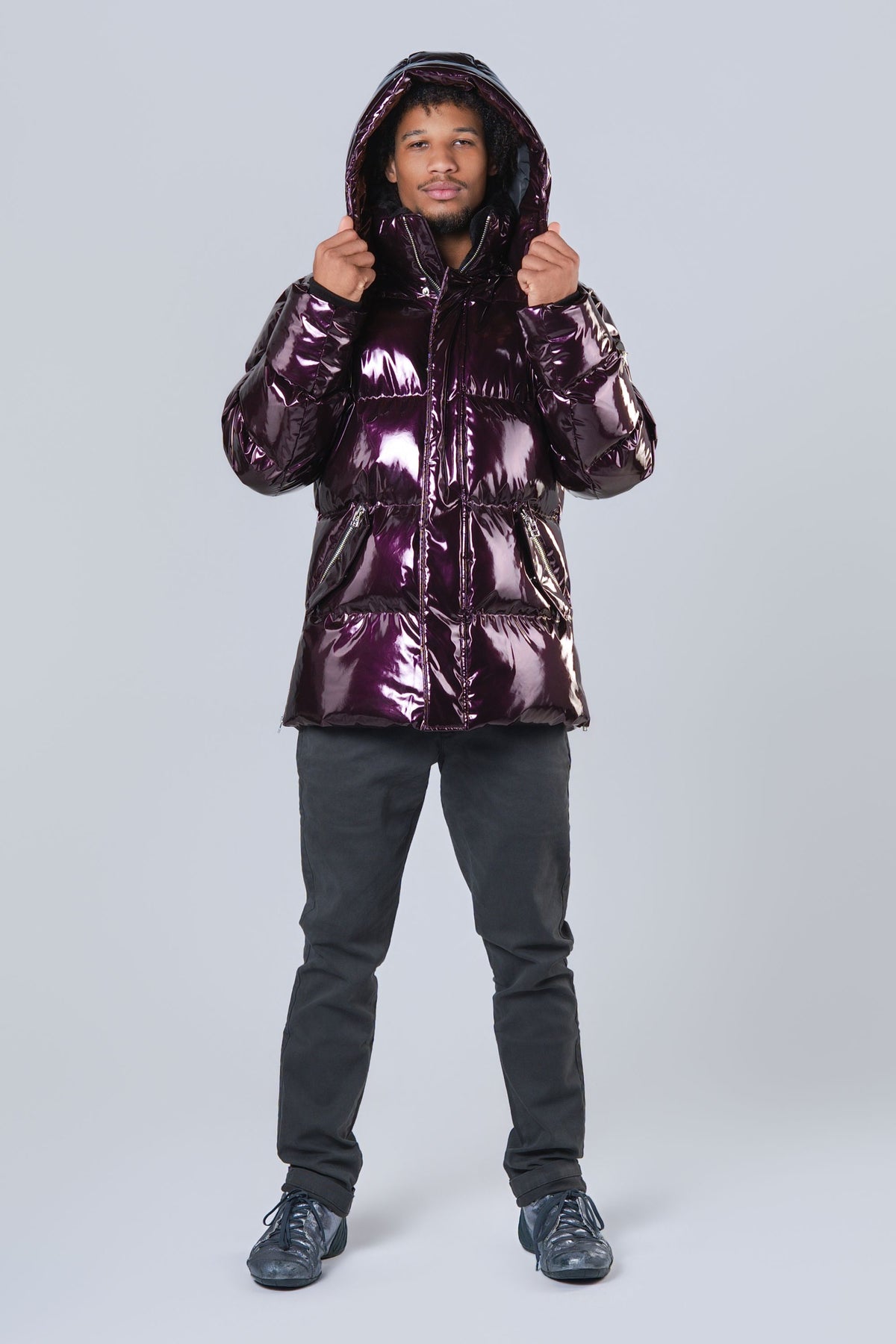 Men's Bumnester 3/4 Coat - Glossy Purple