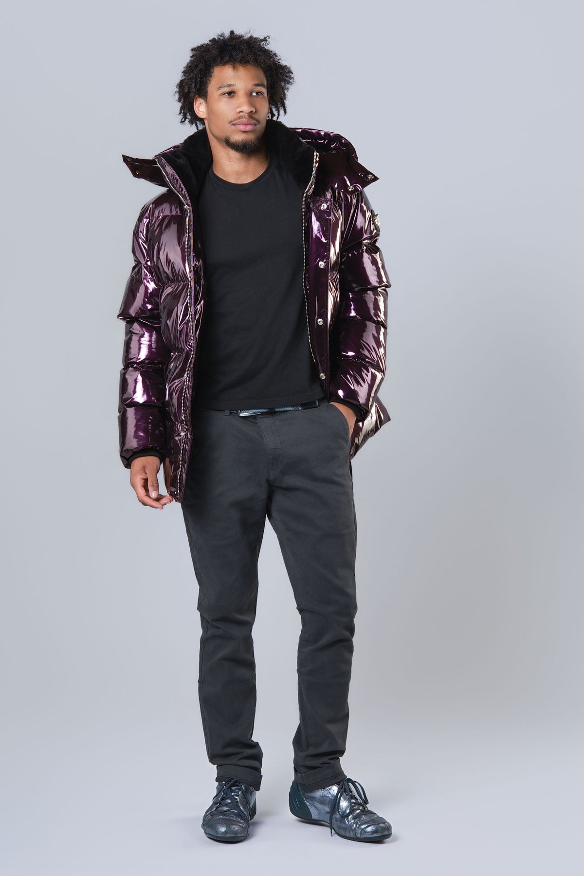 Men's Bumnester 3/4 Coat - Glossy Purple