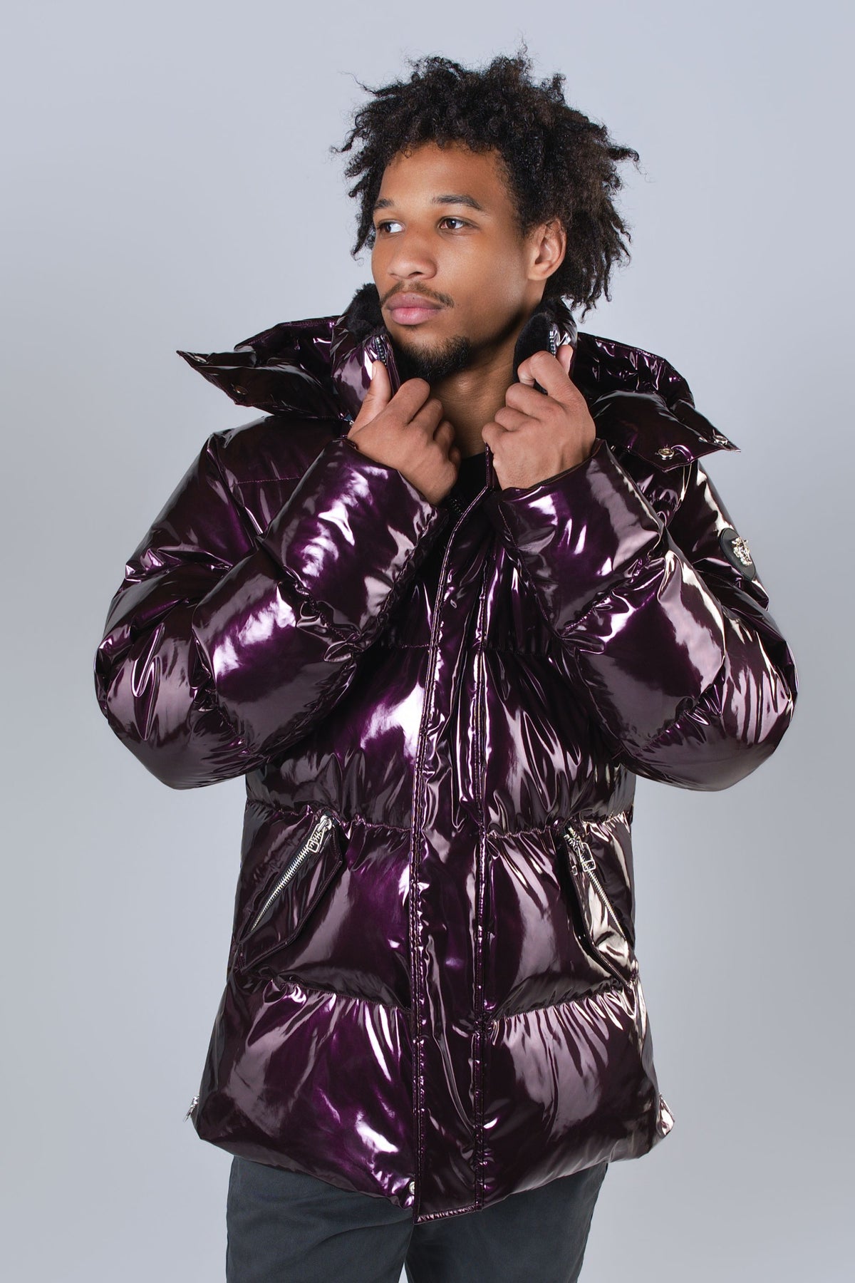 Men's Bumnester 3/4 Coat - Glossy Purple