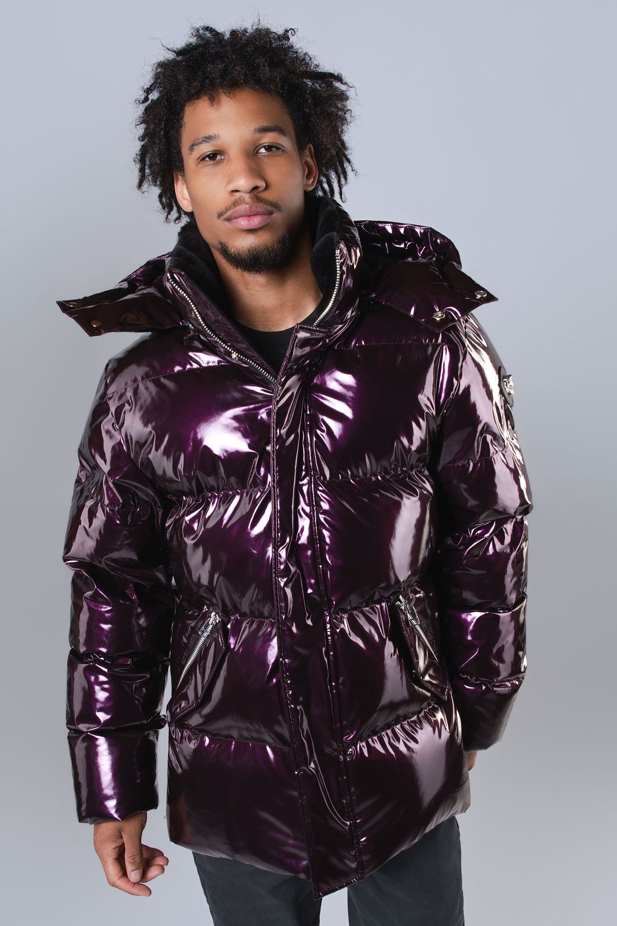 Men's Bumnester 3/4 Coat - Glossy Purple