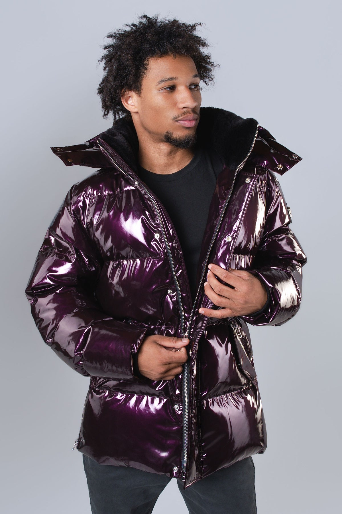 Men's Bumnester 3/4 Coat - Glossy Purple