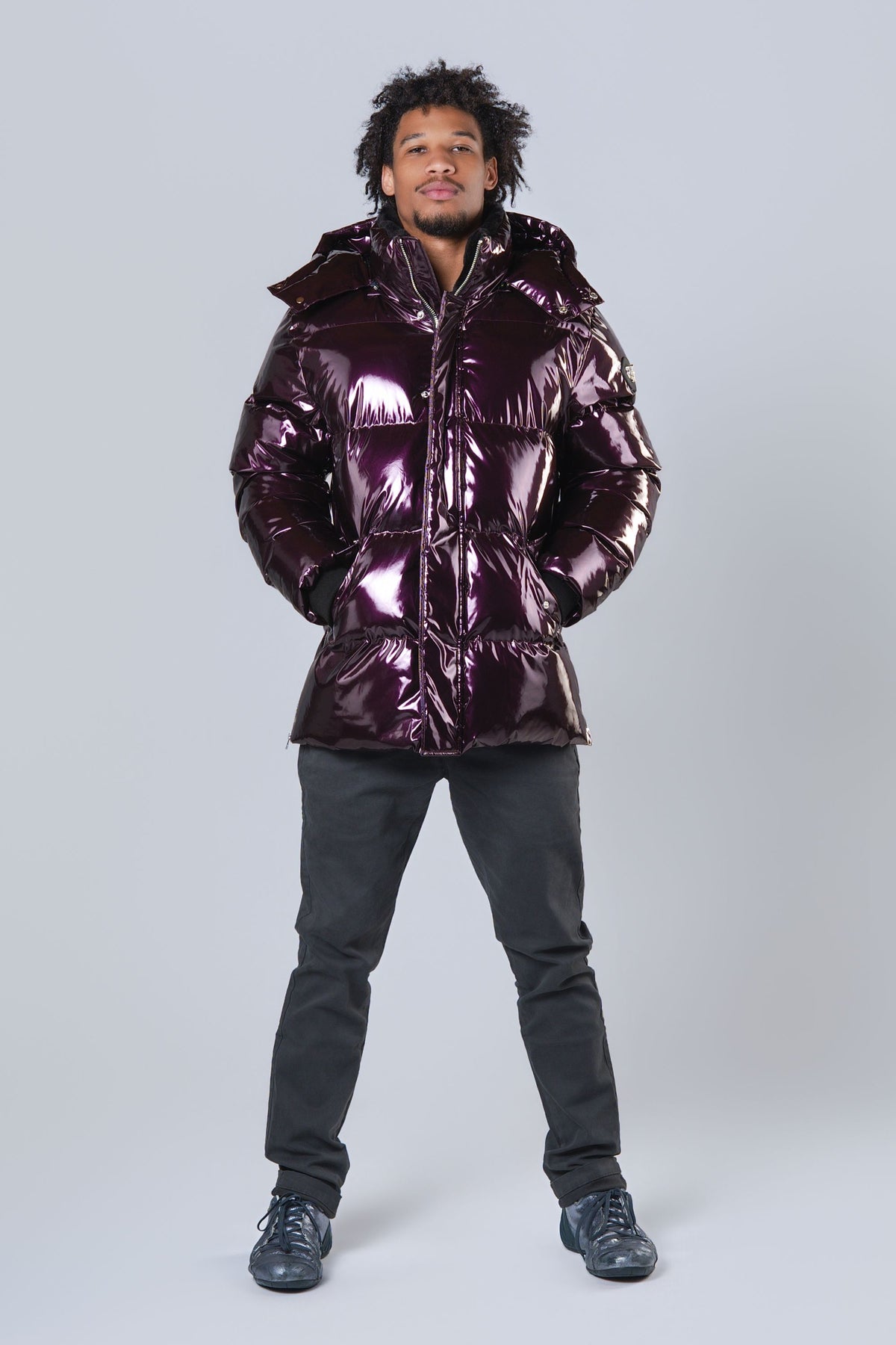Men's Bumnester 3/4 Coat - Glossy Purple