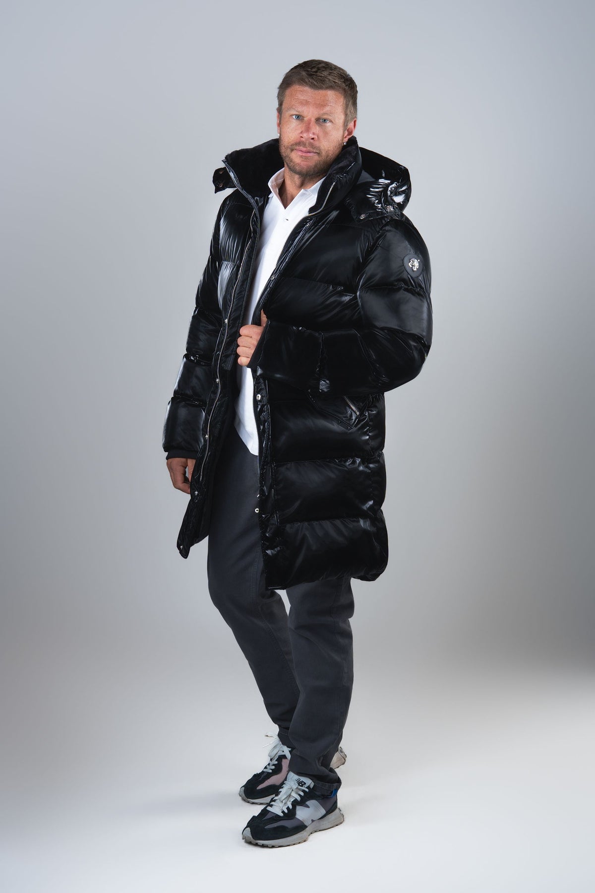 Men's Penguin Long Coat - All Wet Black