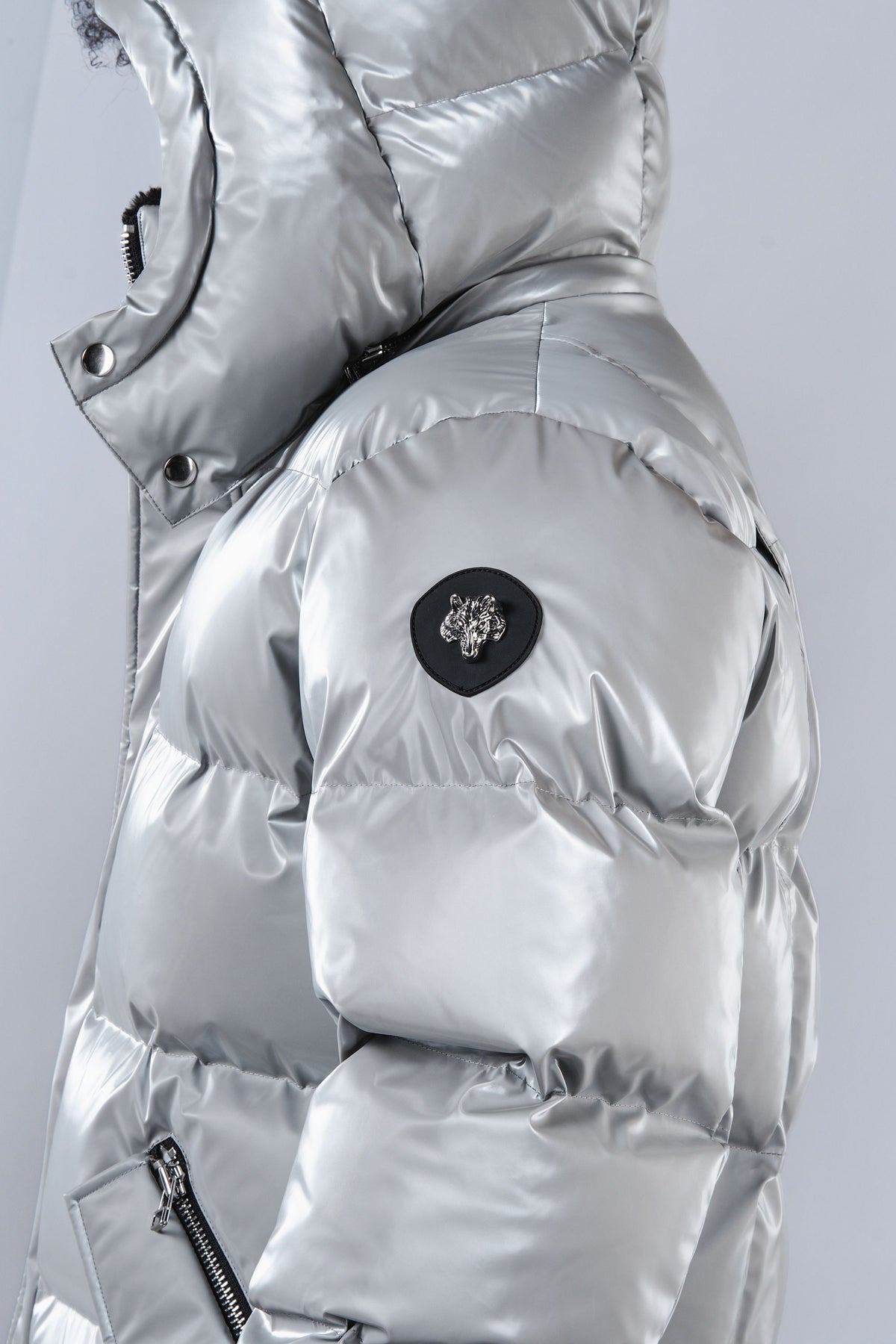 Men's Penguin Long Coat - Glossy Grey