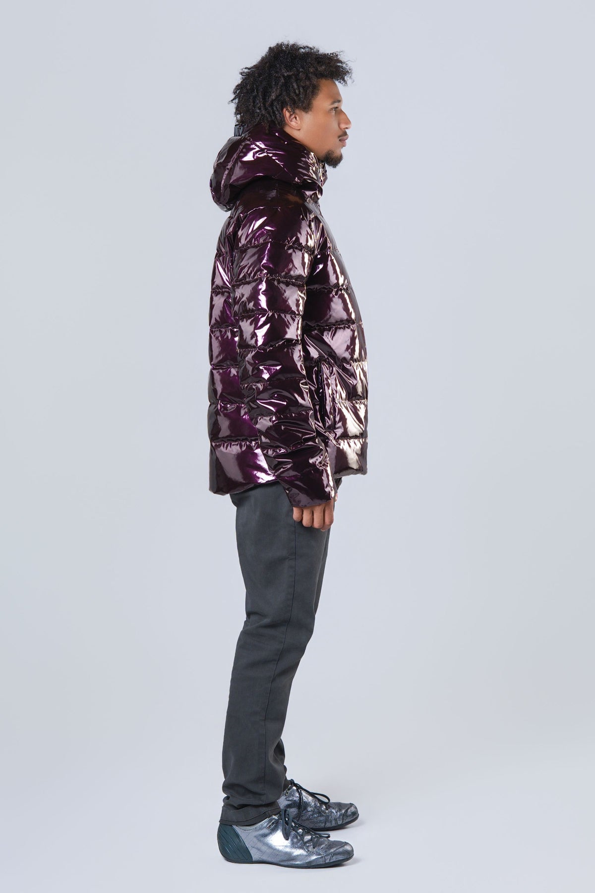 Men's Medium Weight Sparrow Coat - Glossy Purple
