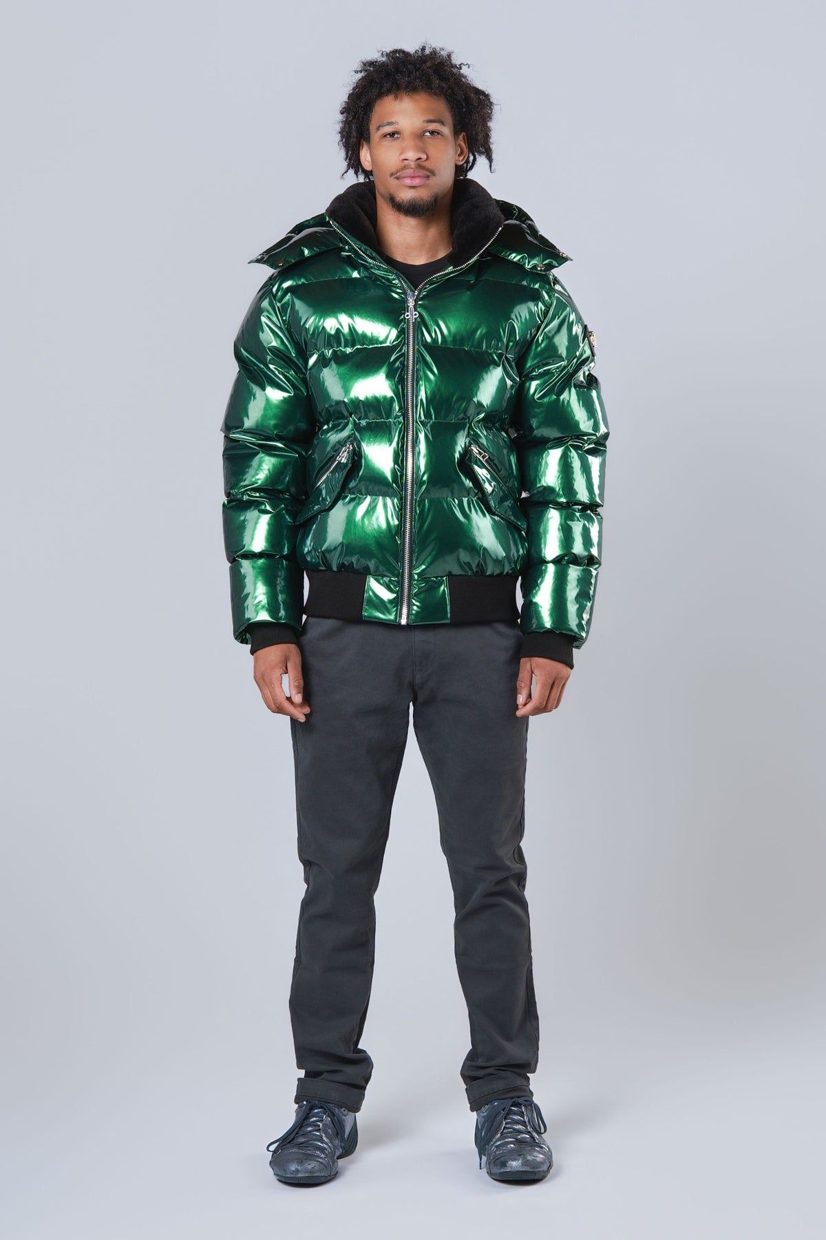 Men's Woody Bomber Jacket - Glossy Green