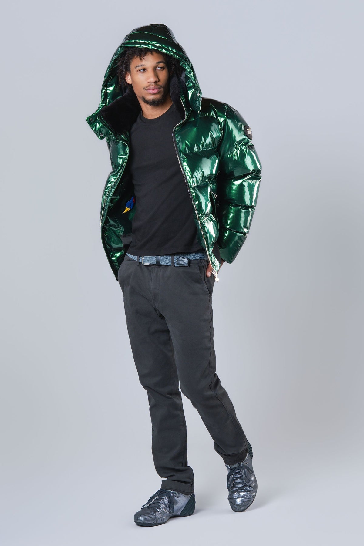 Men's Woody Bomber Jacket - Glossy Green
