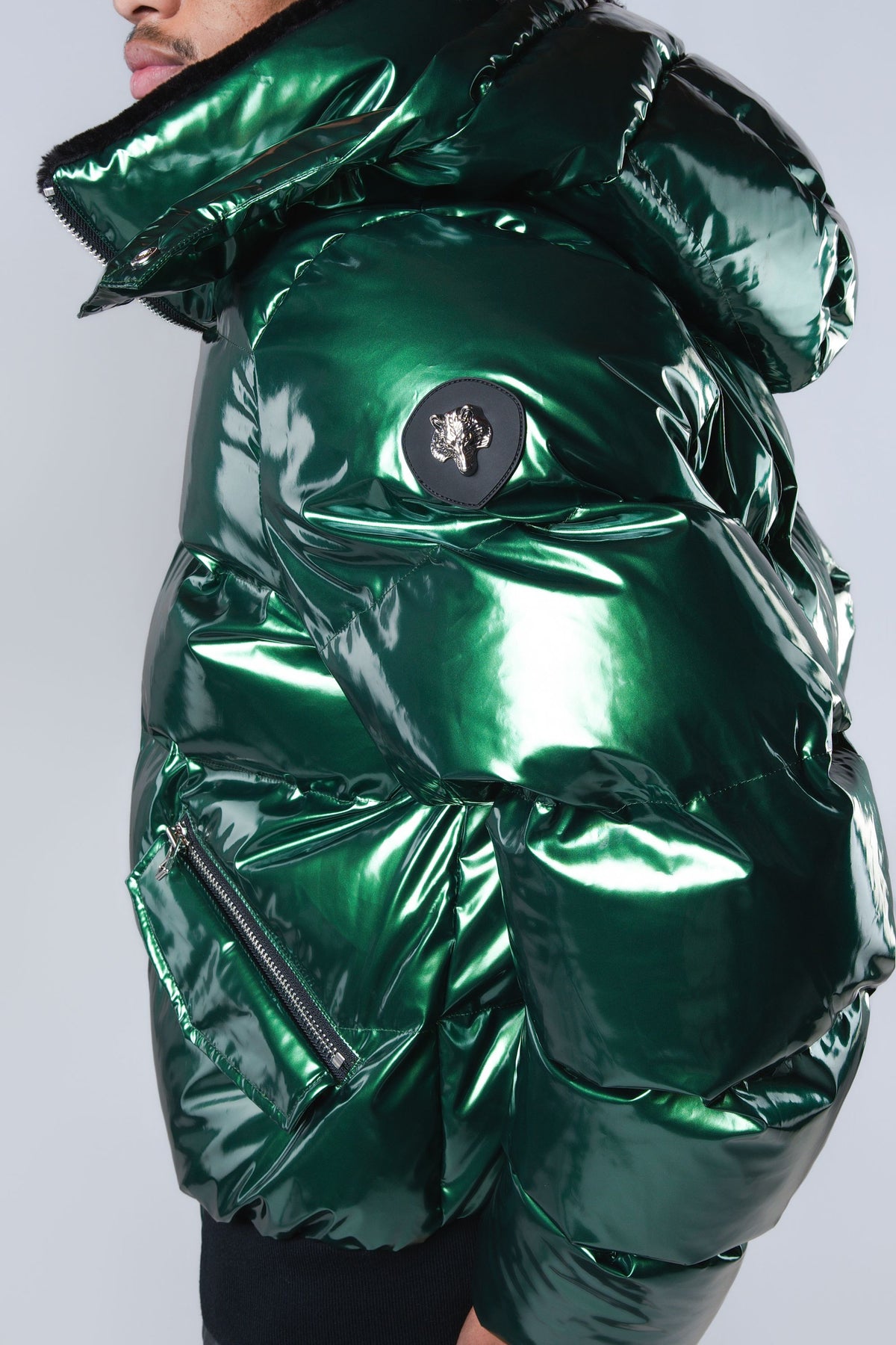 Men's Woody Bomber Jacket - Glossy Green