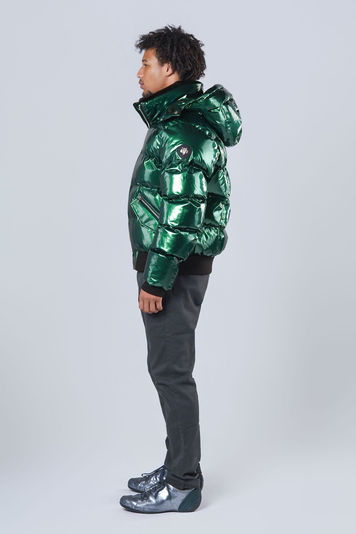 Men's Woody Bomber Jacket - Glossy Green