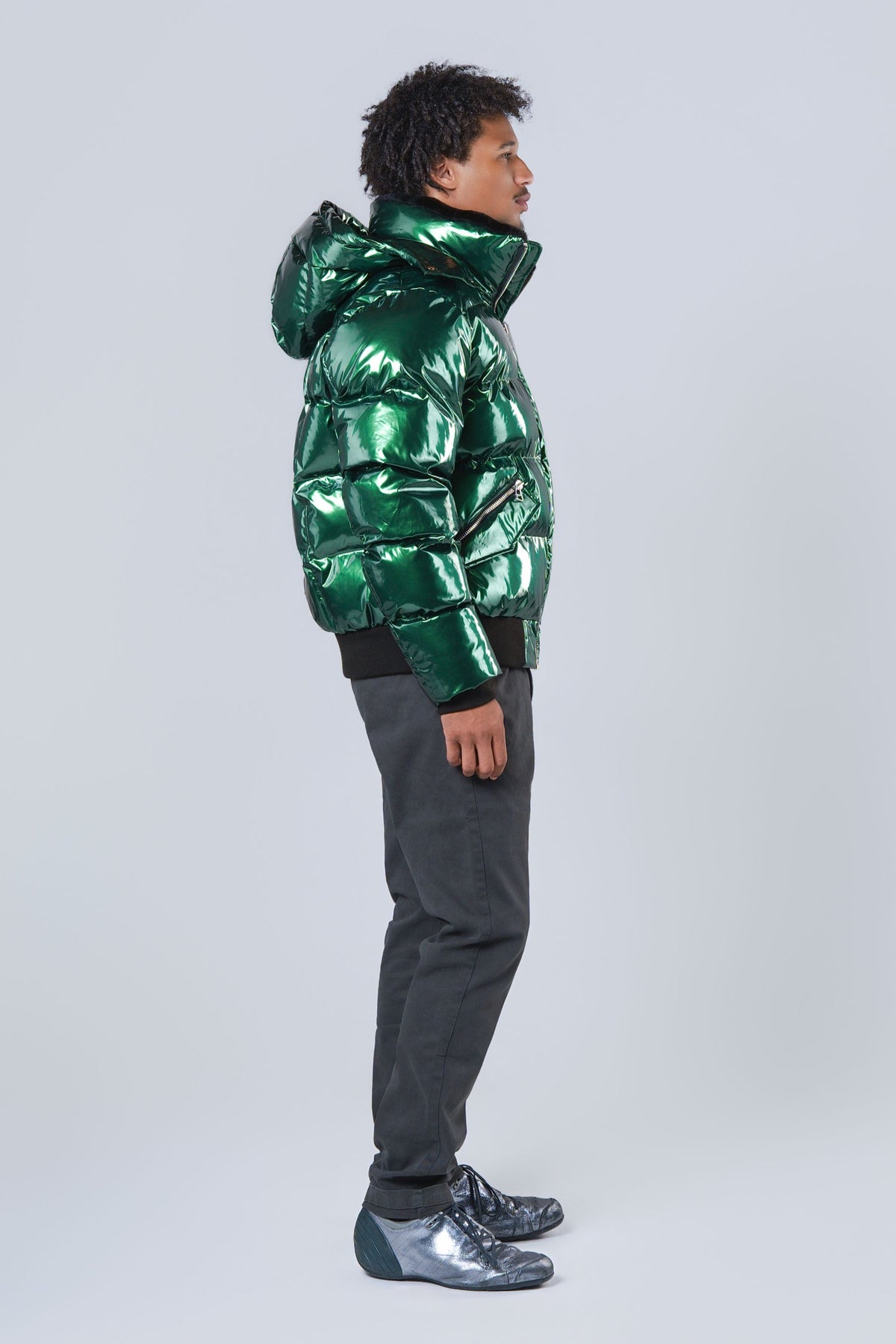 Men's Woody Bomber Jacket - Glossy Green
