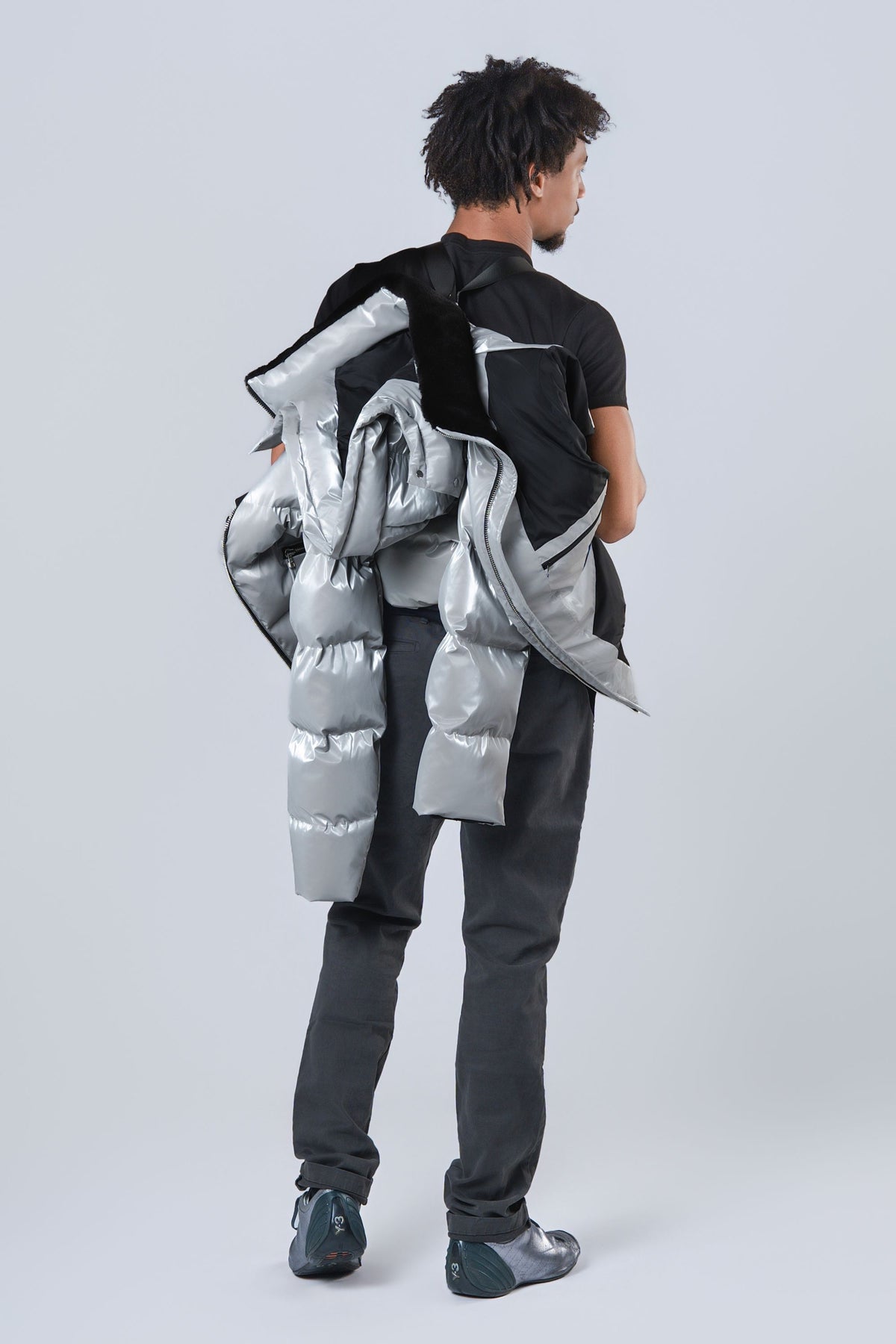 Men's Woody Bomber Jacket - Glossy Grey