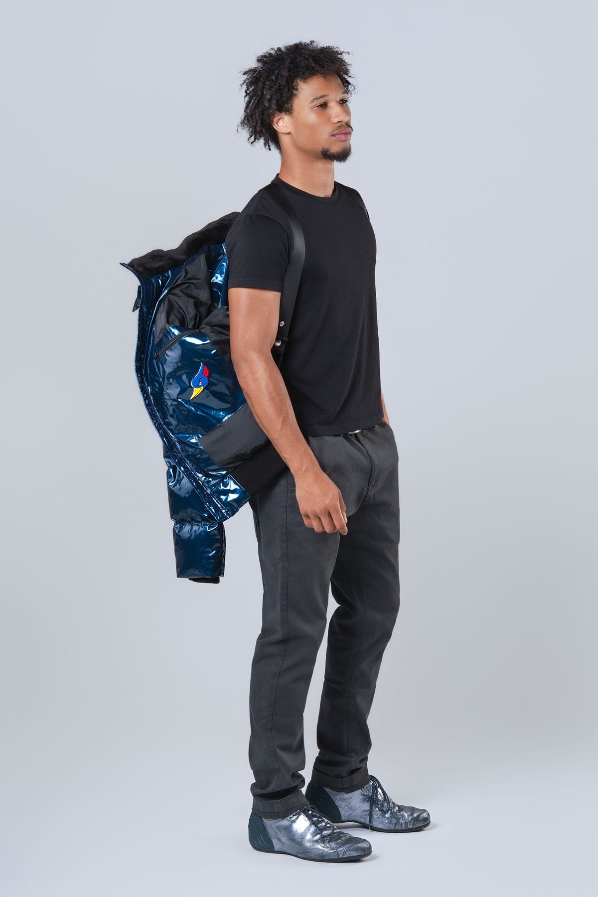 Men's Woody Bomber Jacket - Glossy Navy
