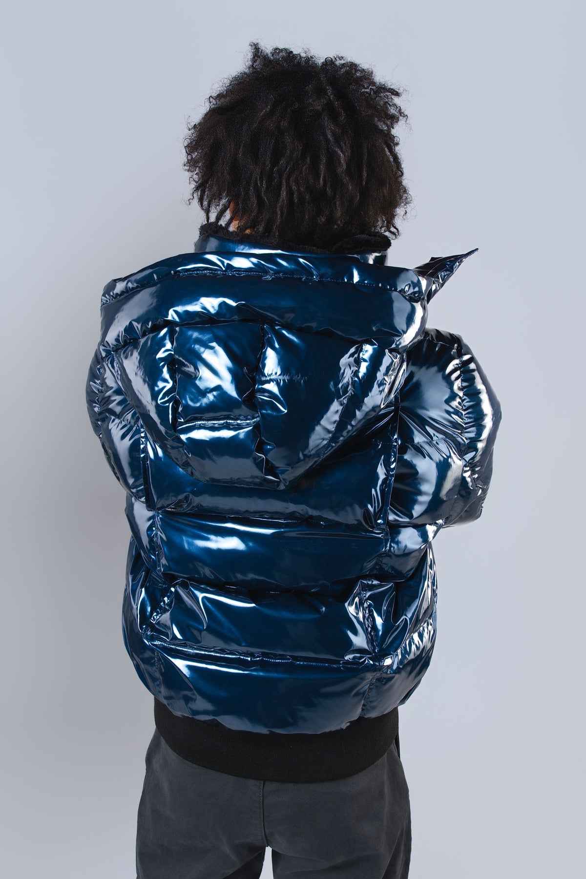 Men's Woody Bomber Jacket - Glossy Navy