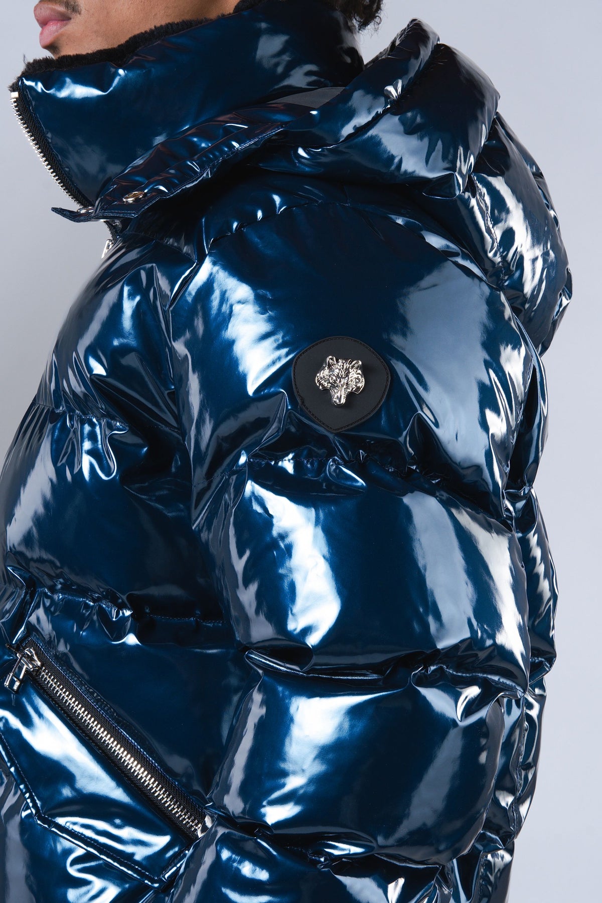 Men's Woody Bomber Jacket - Glossy Navy