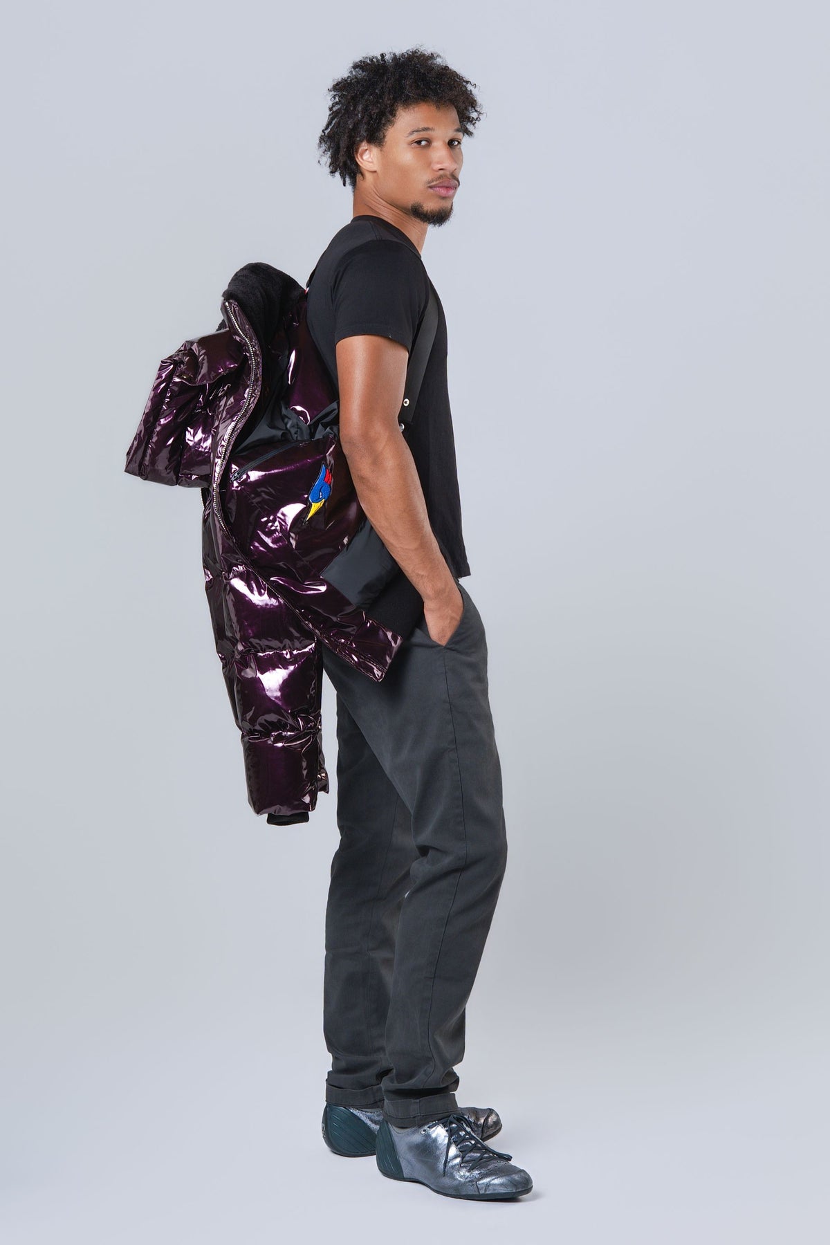Men's Woody Bomber Jacket - Glossy Purple