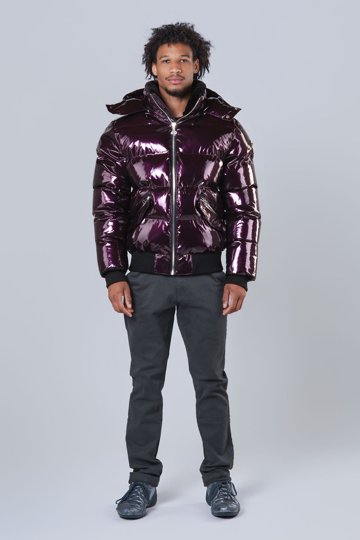 Men's Woody Bomber Jacket - Glossy Purple