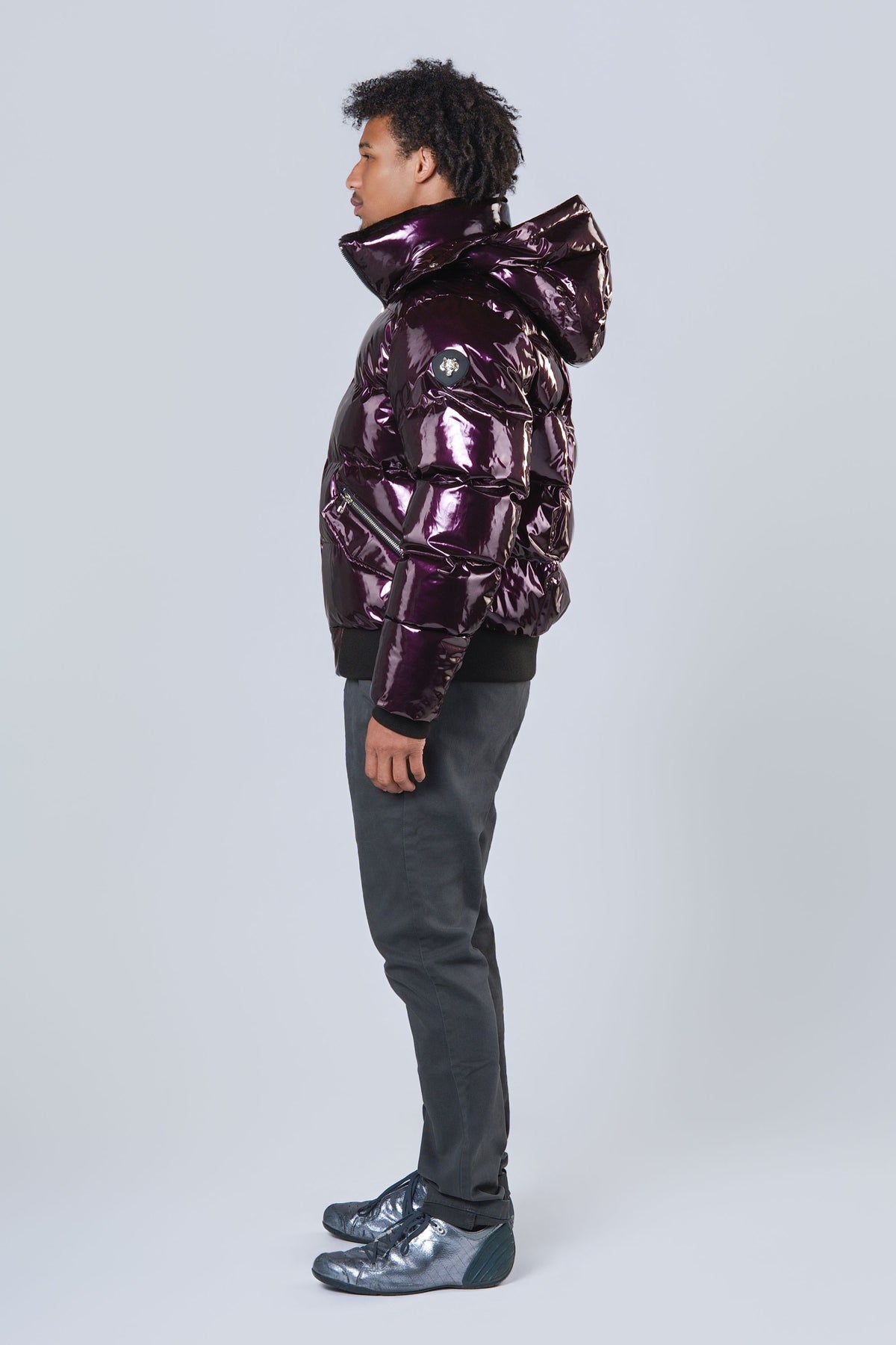 Men's Woody Bomber Jacket - Glossy Purple