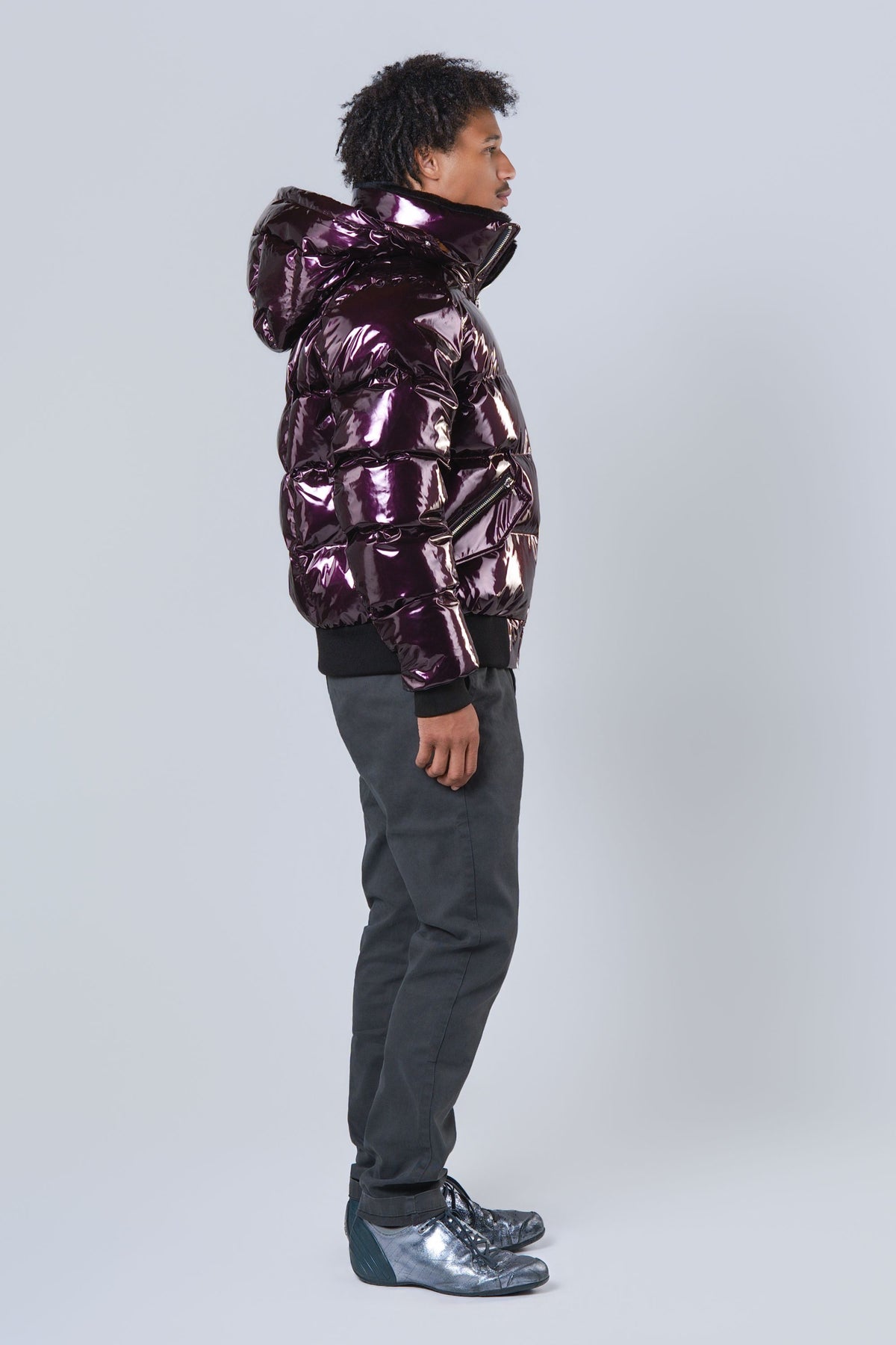 Men's Woody Bomber Jacket - Glossy Purple