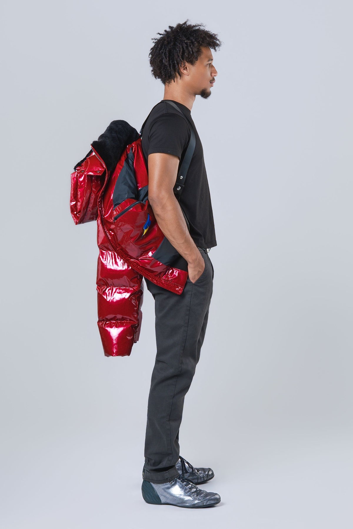 Men's Woody Bomber Jacket - Glossy Red
