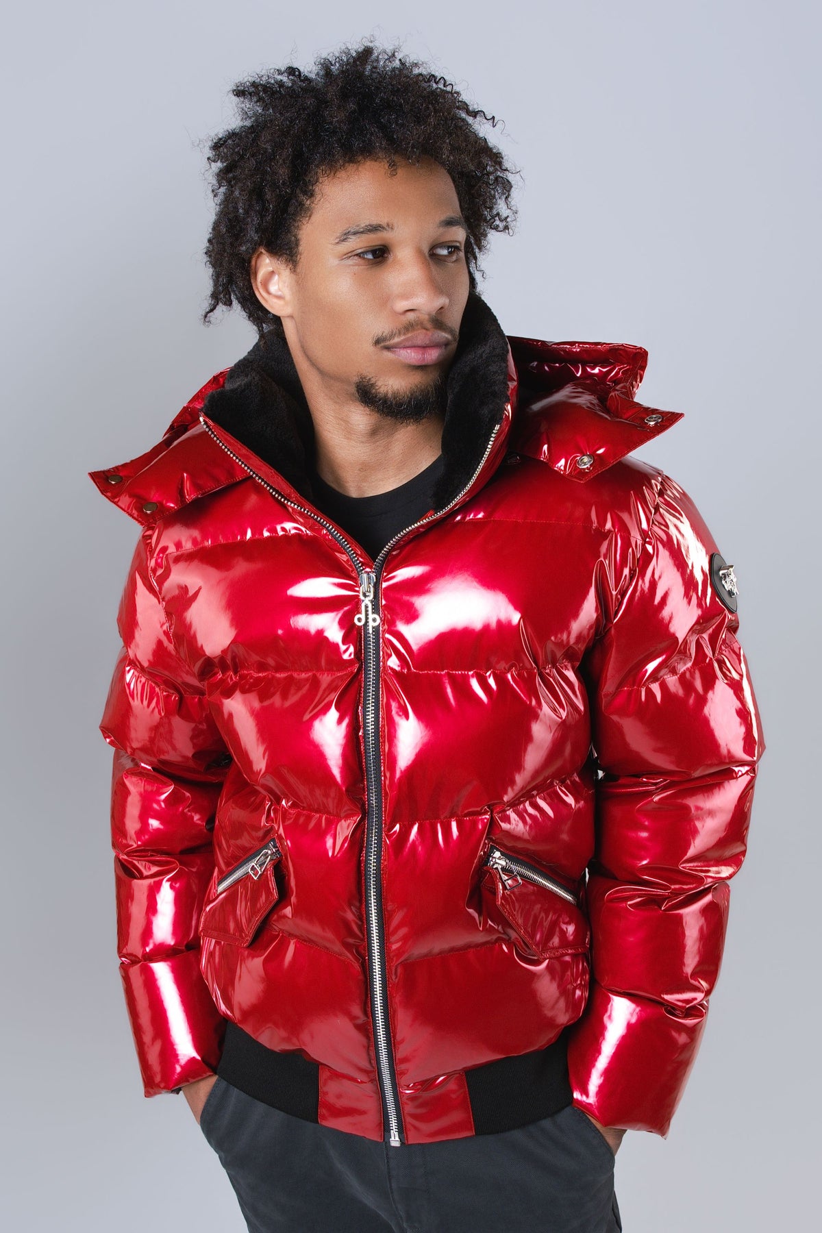 Men's Woody Bomber Jacket - Glossy Red