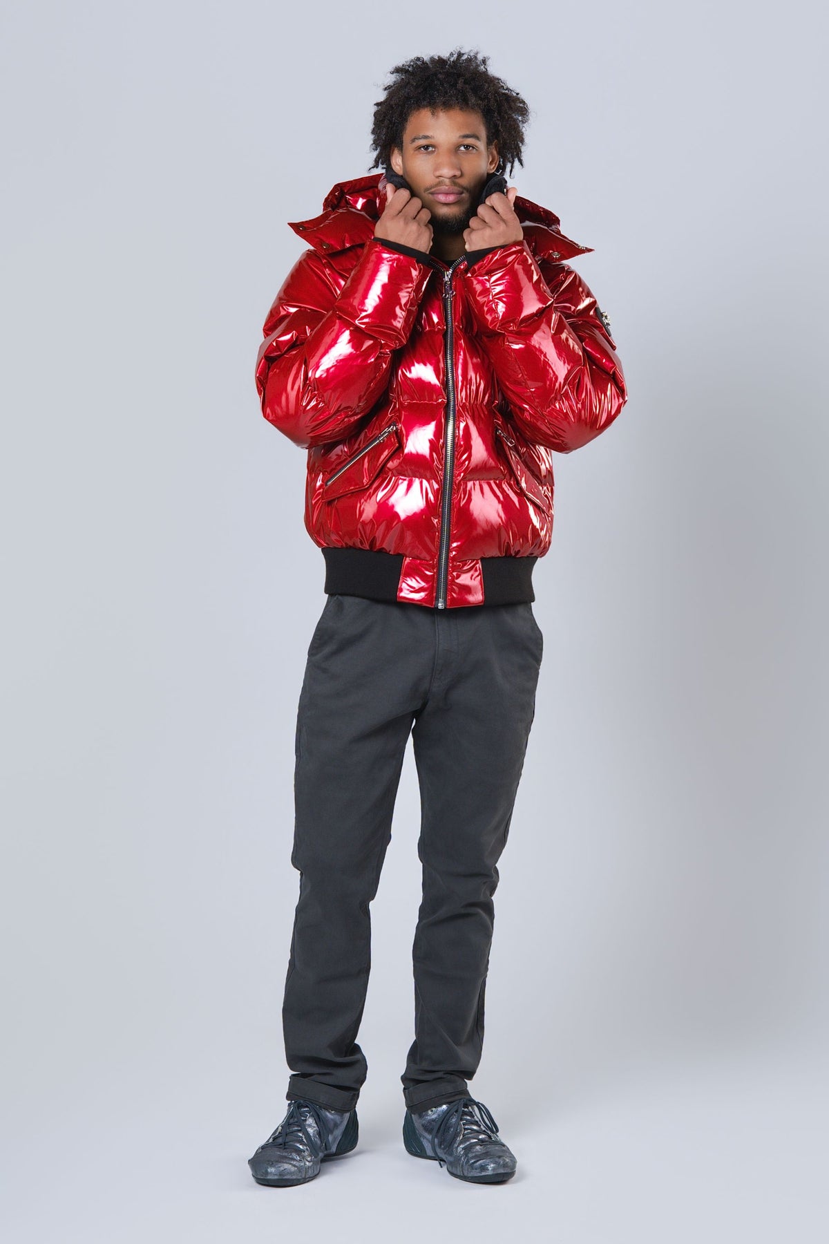 Men's Woody Bomber Jacket - Glossy Red