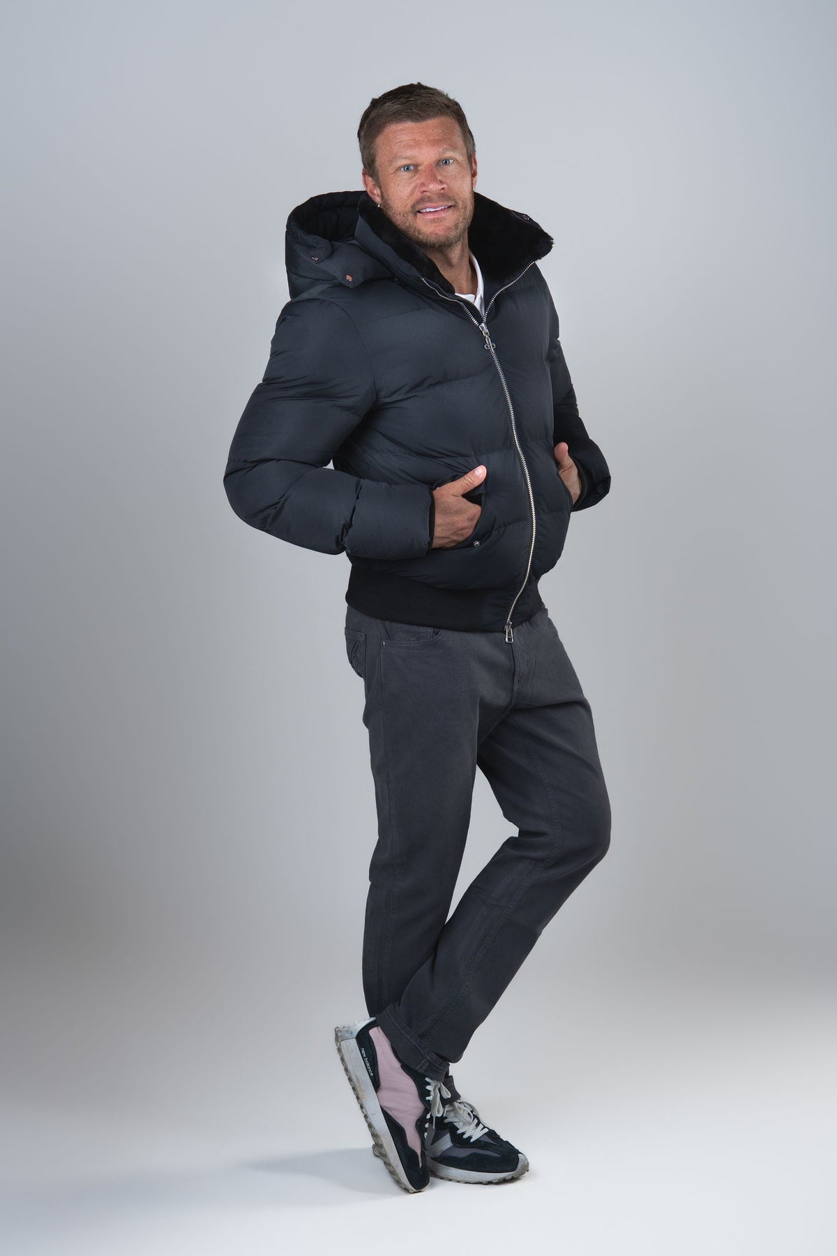 Men's Woody Bomber Jacket - Matte Black