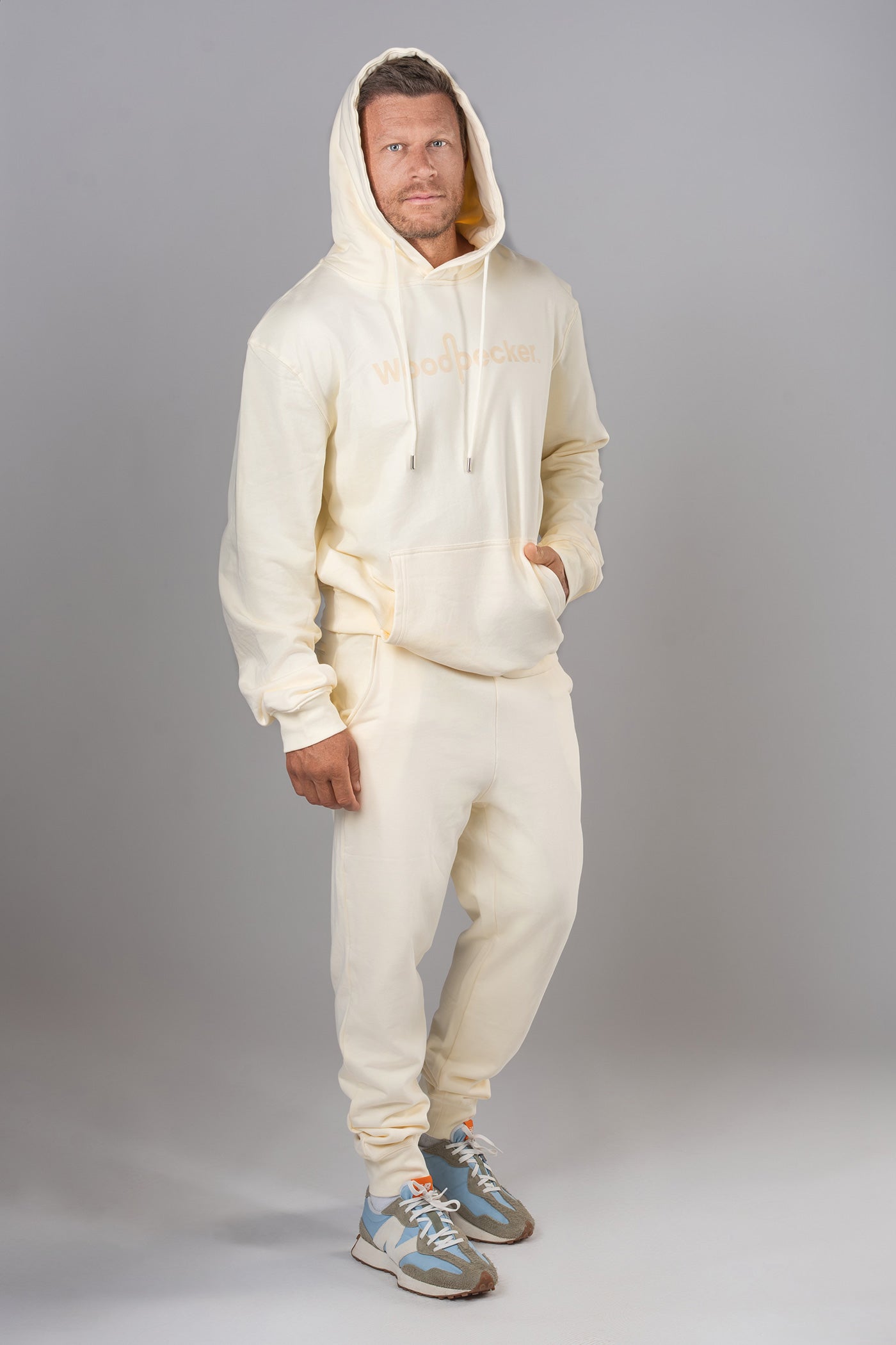 Unisex Cotton Sweatsuit - Cream