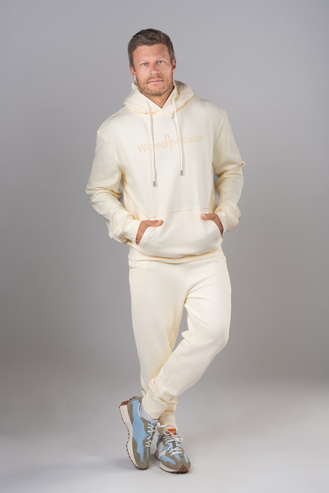 Unisex Cotton Sweatsuit - Cream