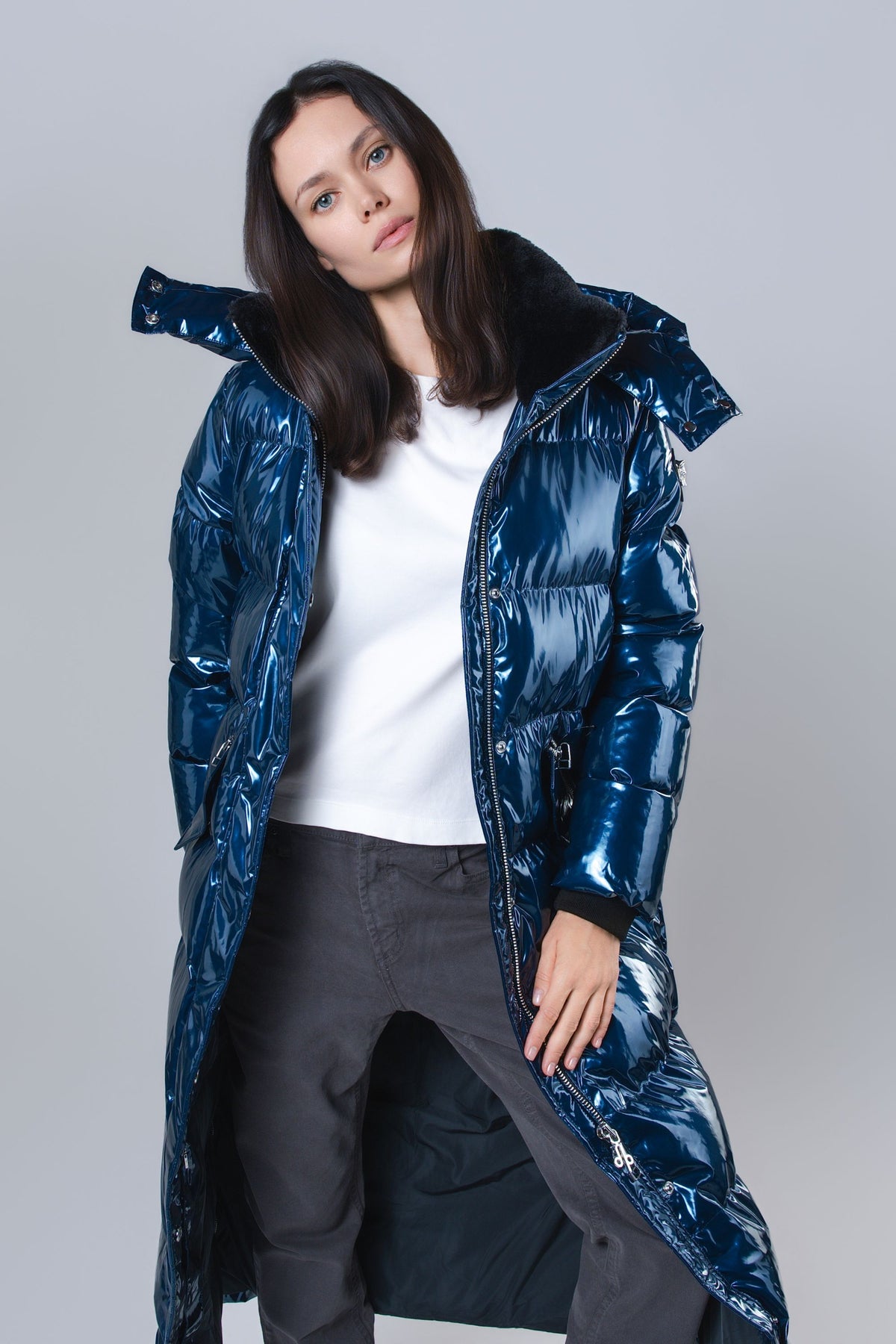 Women's Bird of Paradise Coat - Glossy Navy