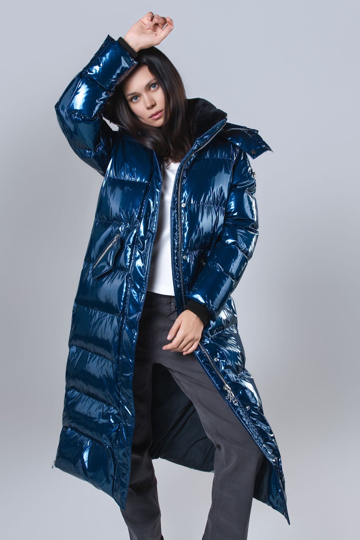 Women's Bird of Paradise Coat - Glossy Navy