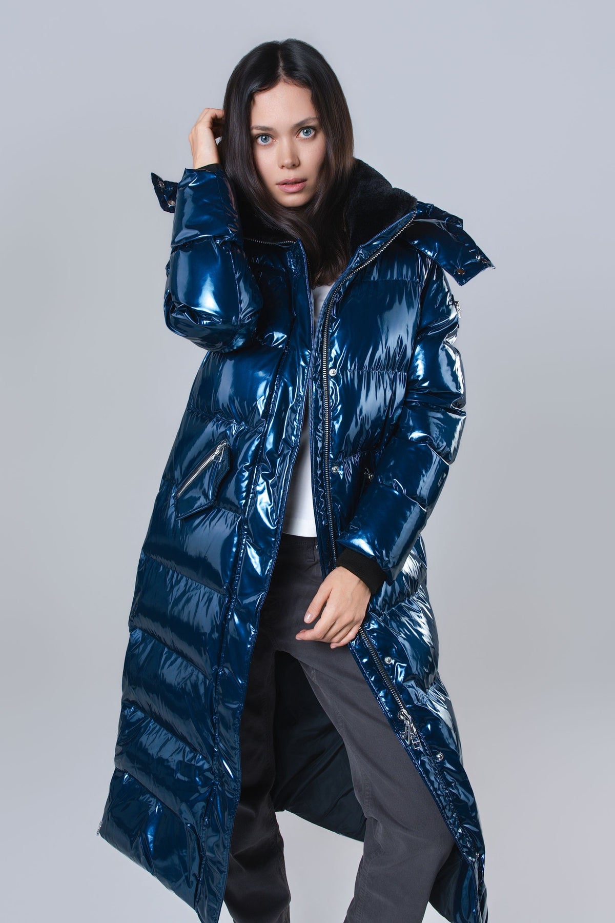 Women's Bird of Paradise Coat - Glossy Navy