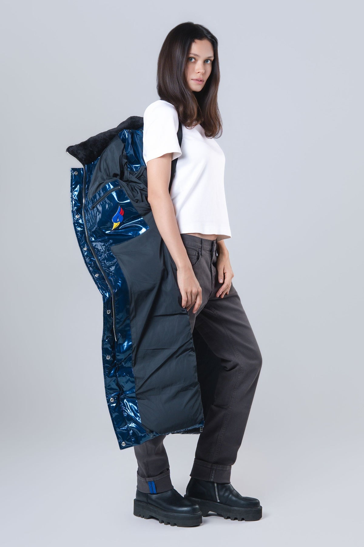 Women's Bird of Paradise Coat - Glossy Navy