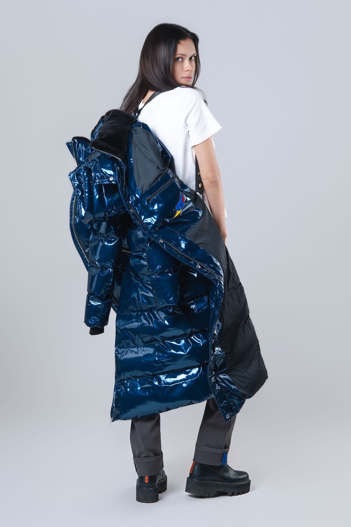 Women's Bird of Paradise Coat - Glossy Navy