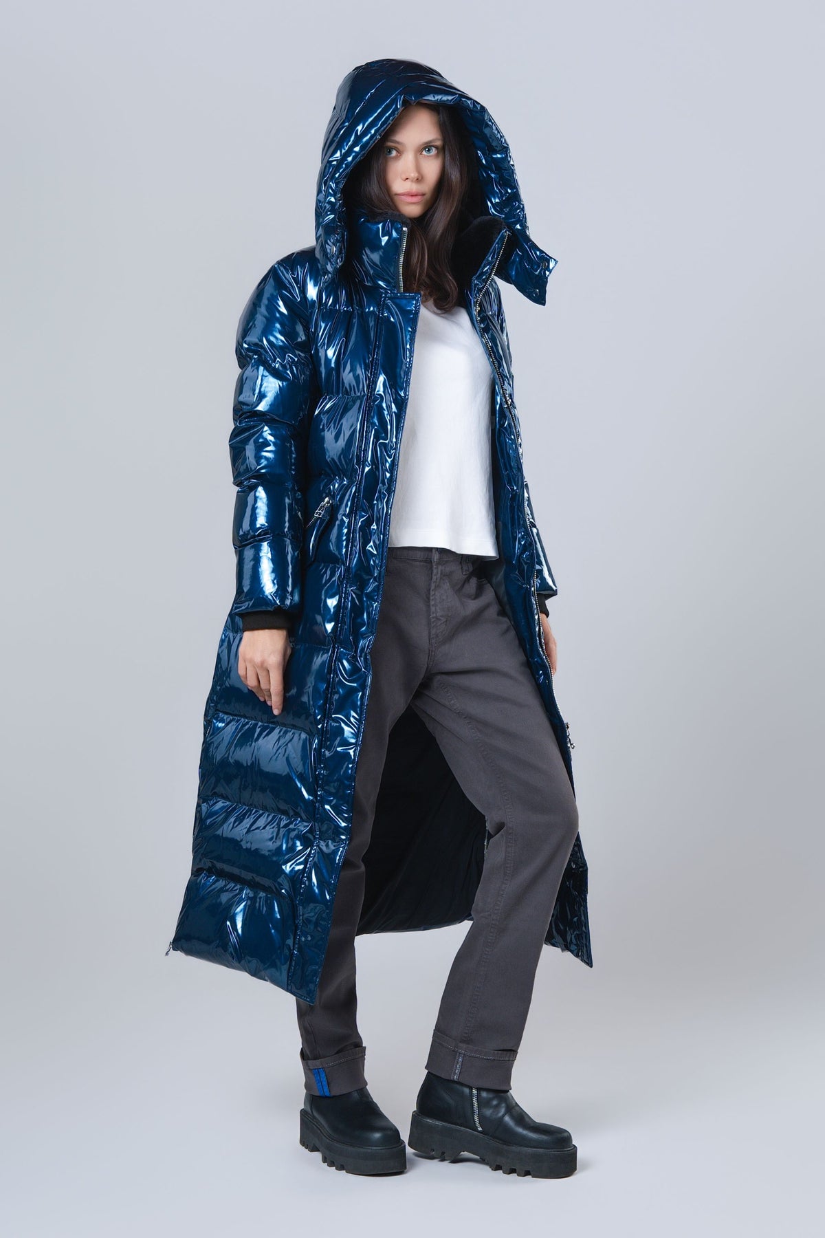Women's Bird of Paradise Coat - Glossy Navy
