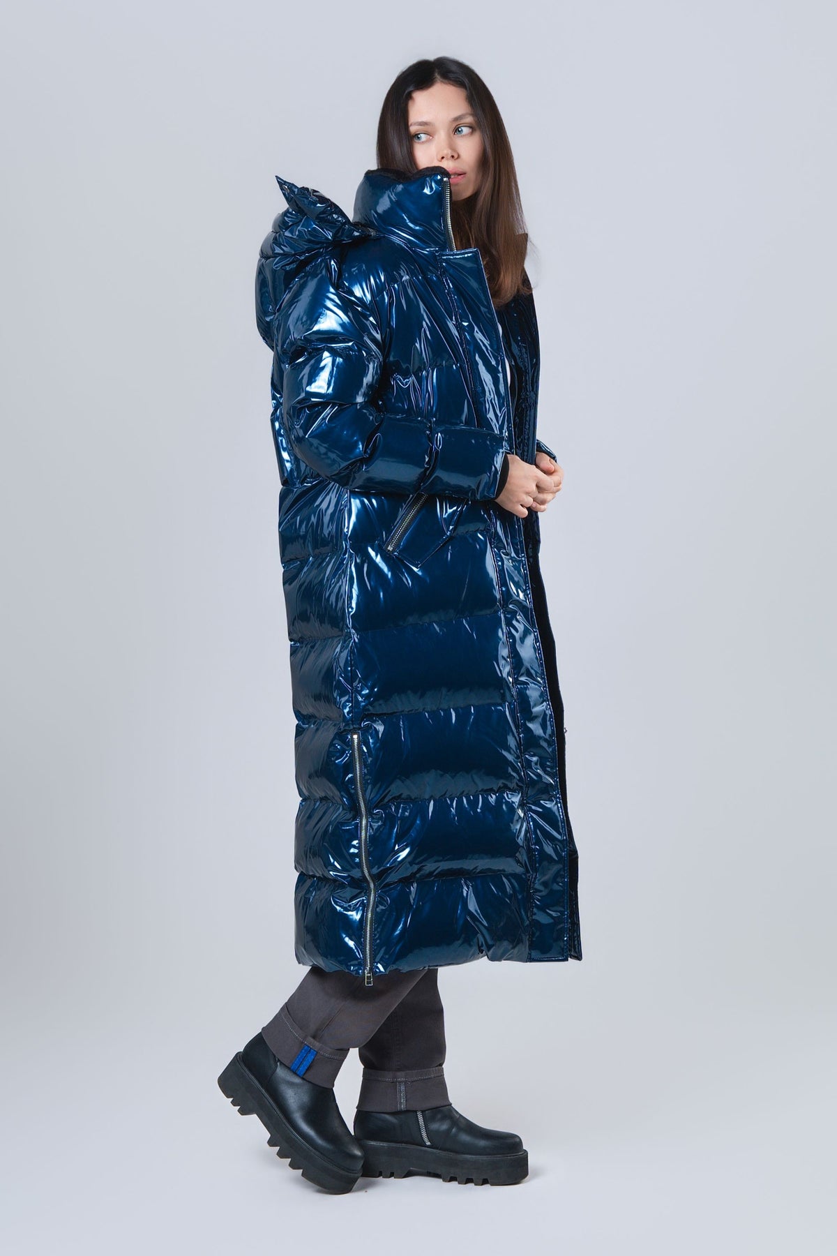 Women's Bird of Paradise Coat - Glossy Navy