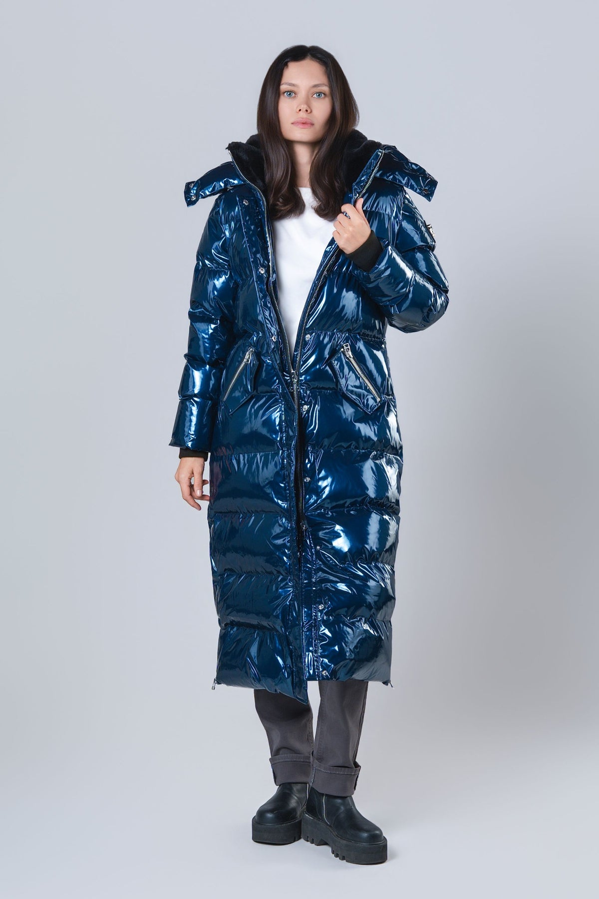 Women's Bird of Paradise Coat - Glossy Navy