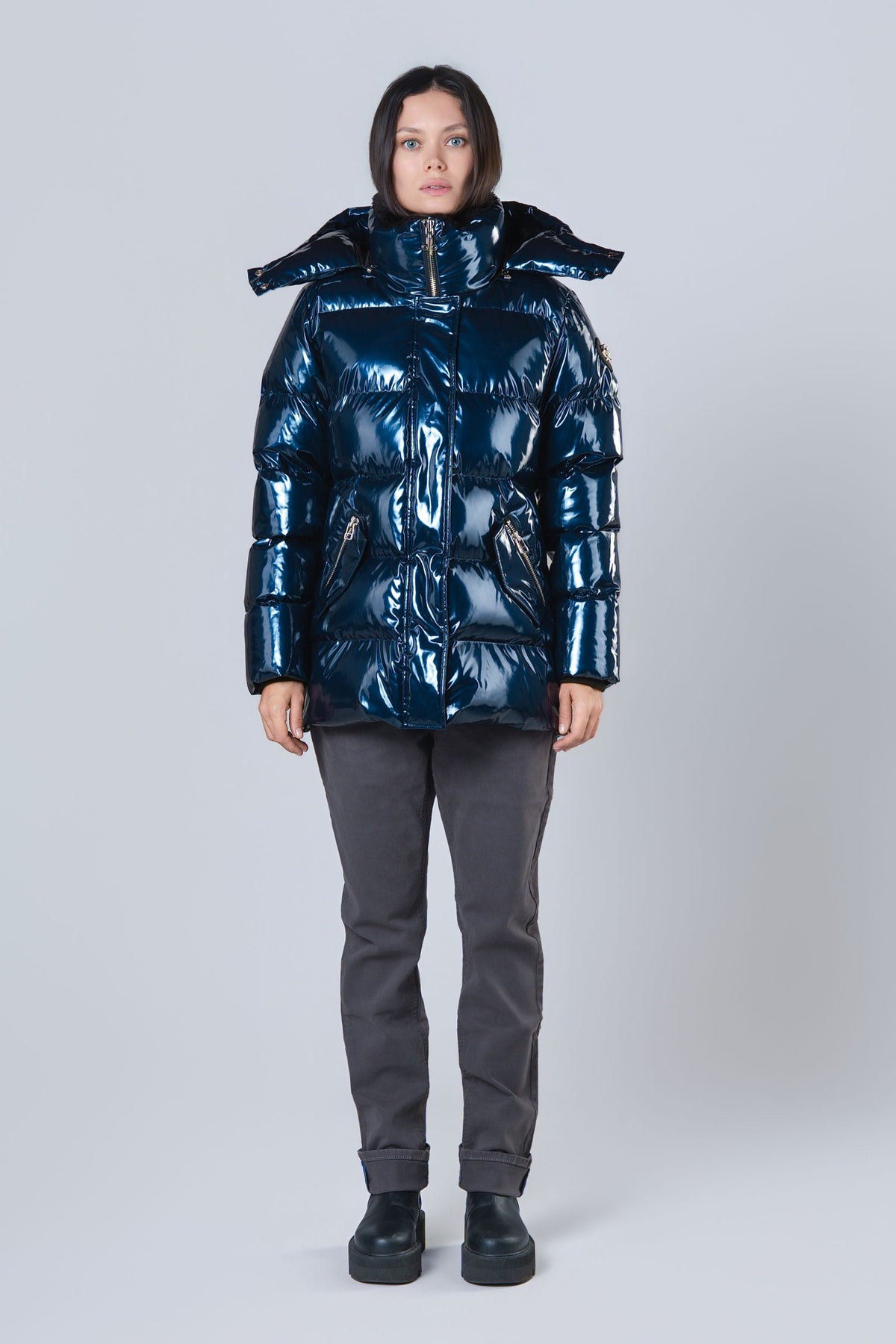 Women's Bumnester 3/4 Coat - Glossy Navy