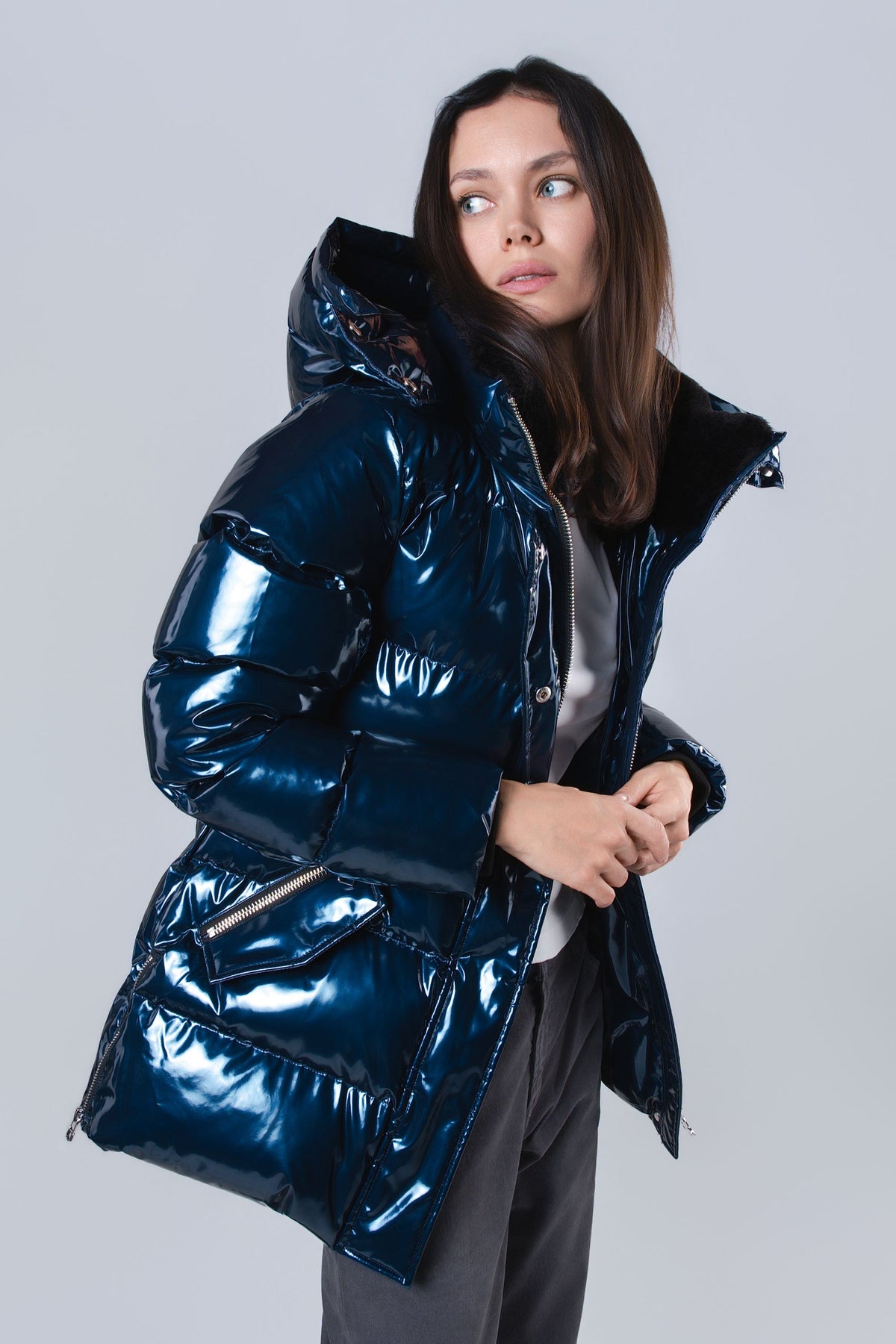 Women's Bumnester 3/4 Coat - Glossy Navy