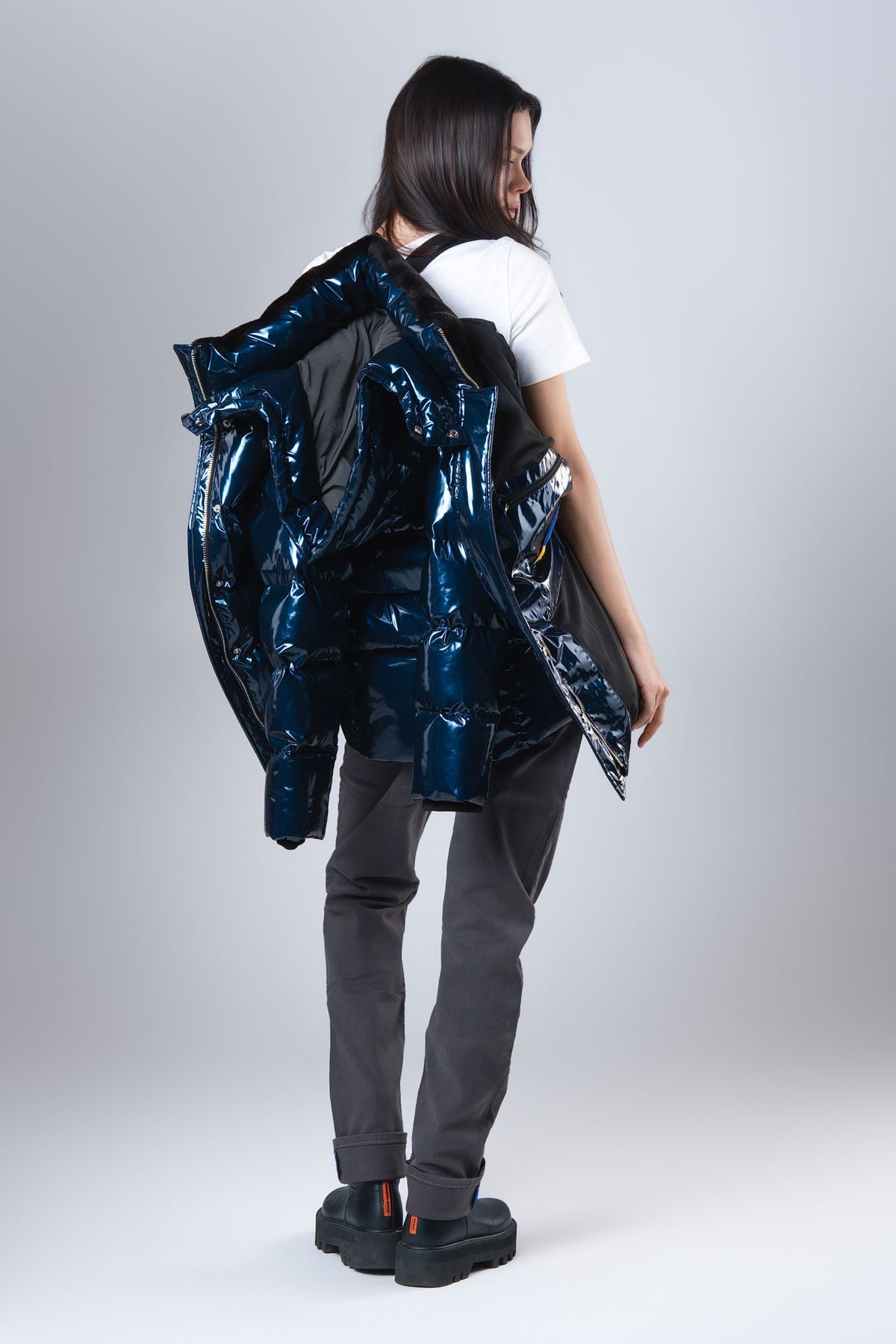 Women's Bumnester 3/4 Coat - Glossy Navy