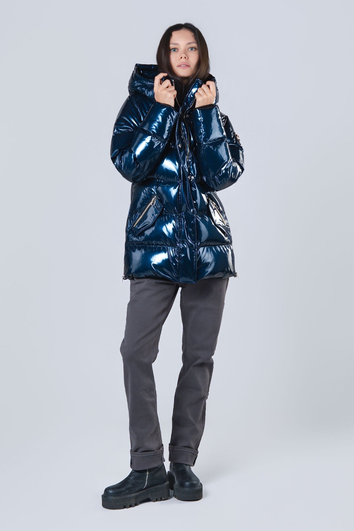 Women's Bumnester 3/4 Coat - Glossy Navy