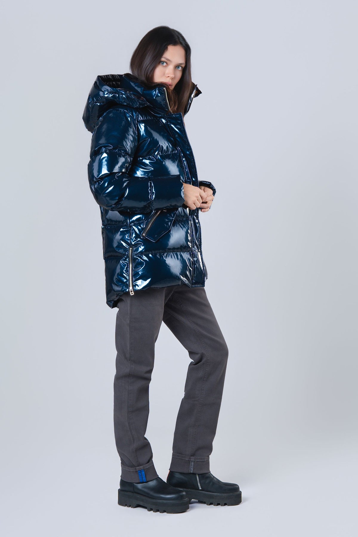 Women's Bumnester 3/4 Coat - Glossy Navy