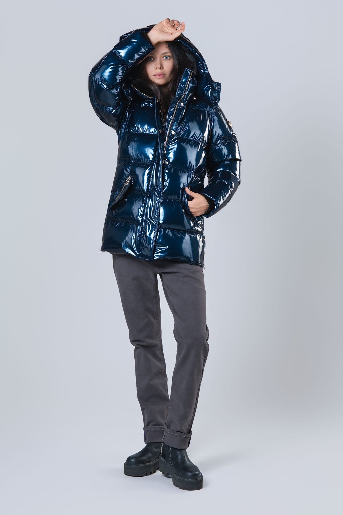 Women's Bumnester 3/4 Coat - Glossy Navy