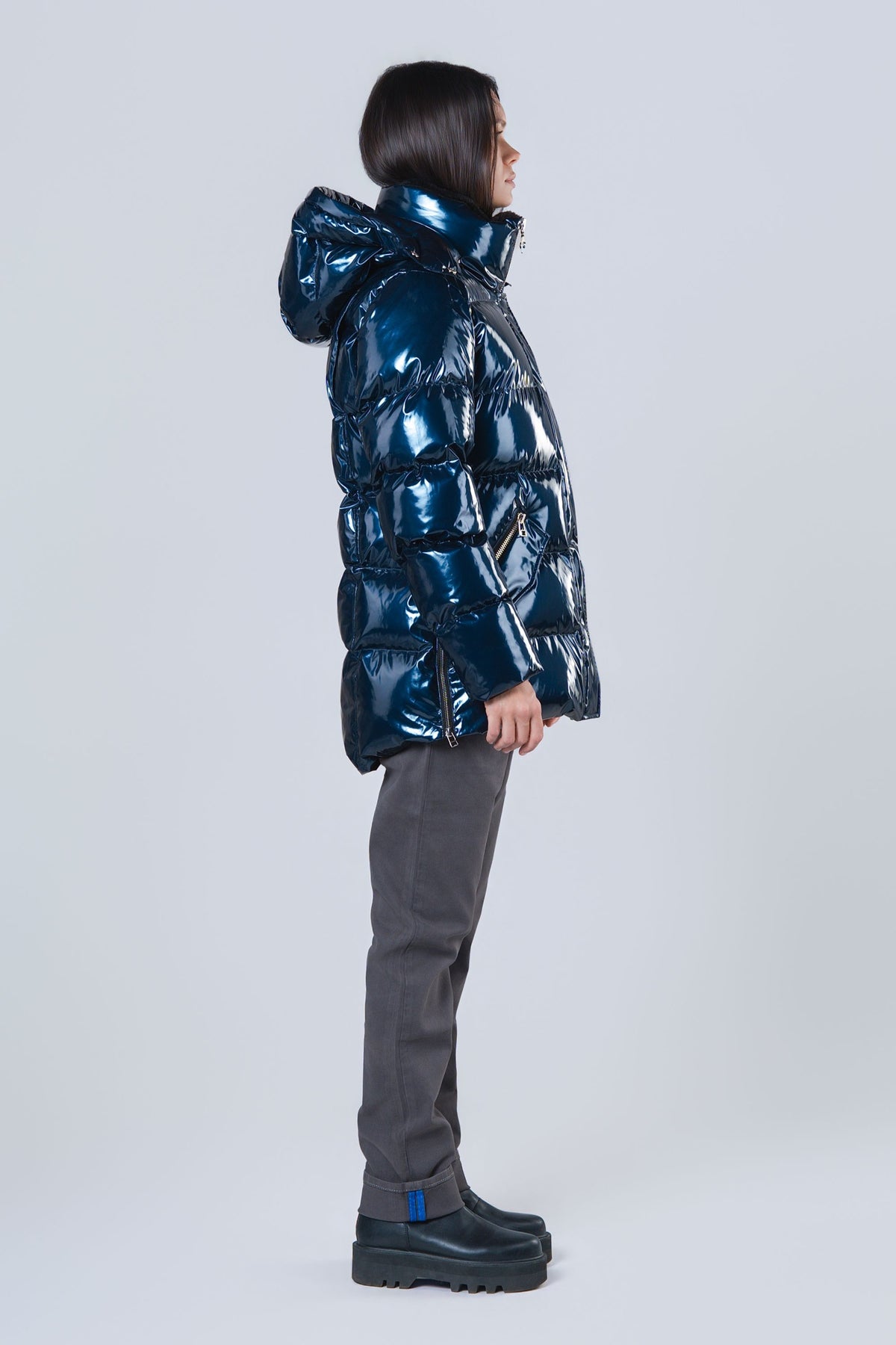 Women's Bumnester 3/4 Coat - Glossy Navy